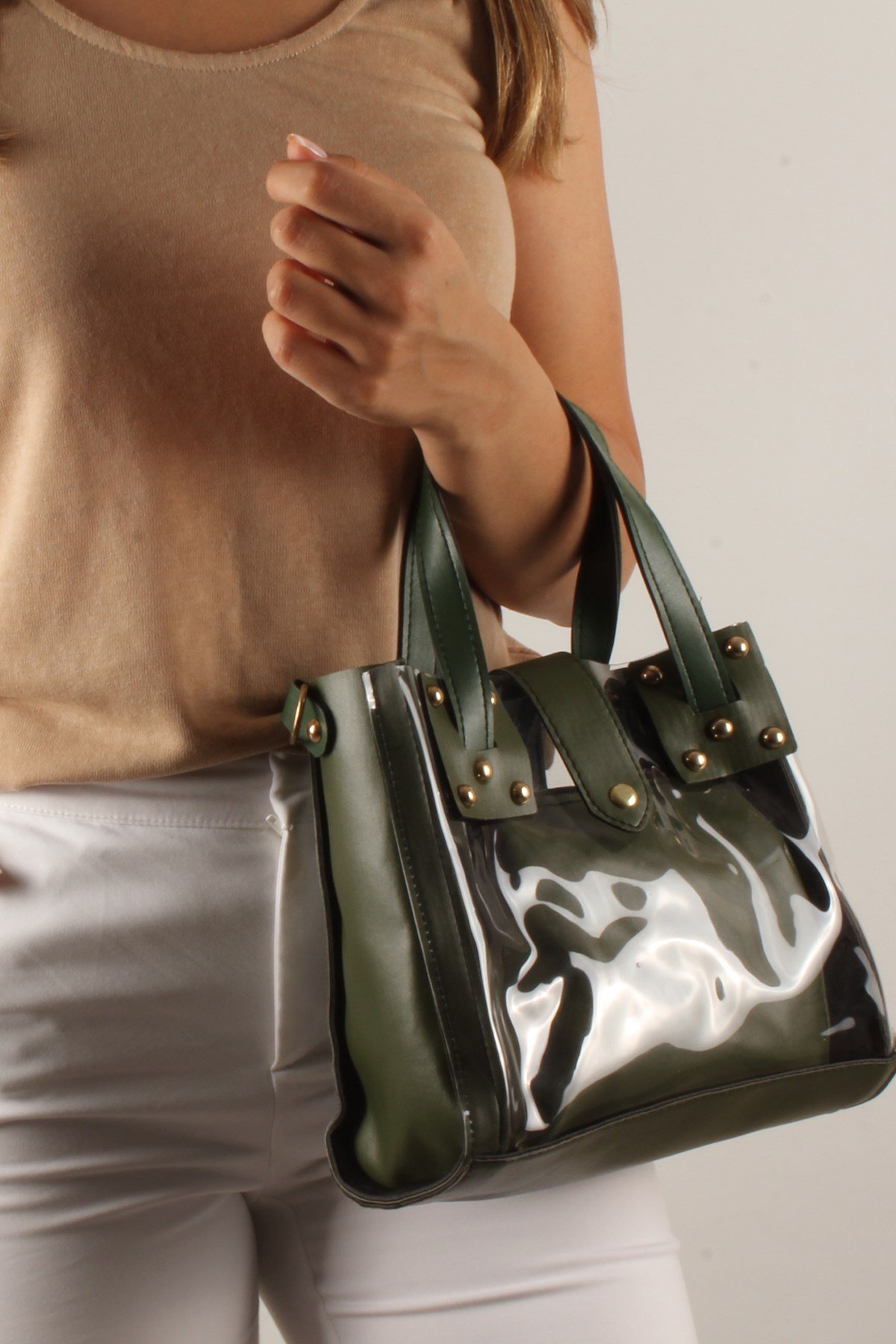 LWE20368-SLuwweLuwwe Bag'sKadın Şeffaf Yavrulu Günlük&Plaj El ve Omuz Çantası (20368)