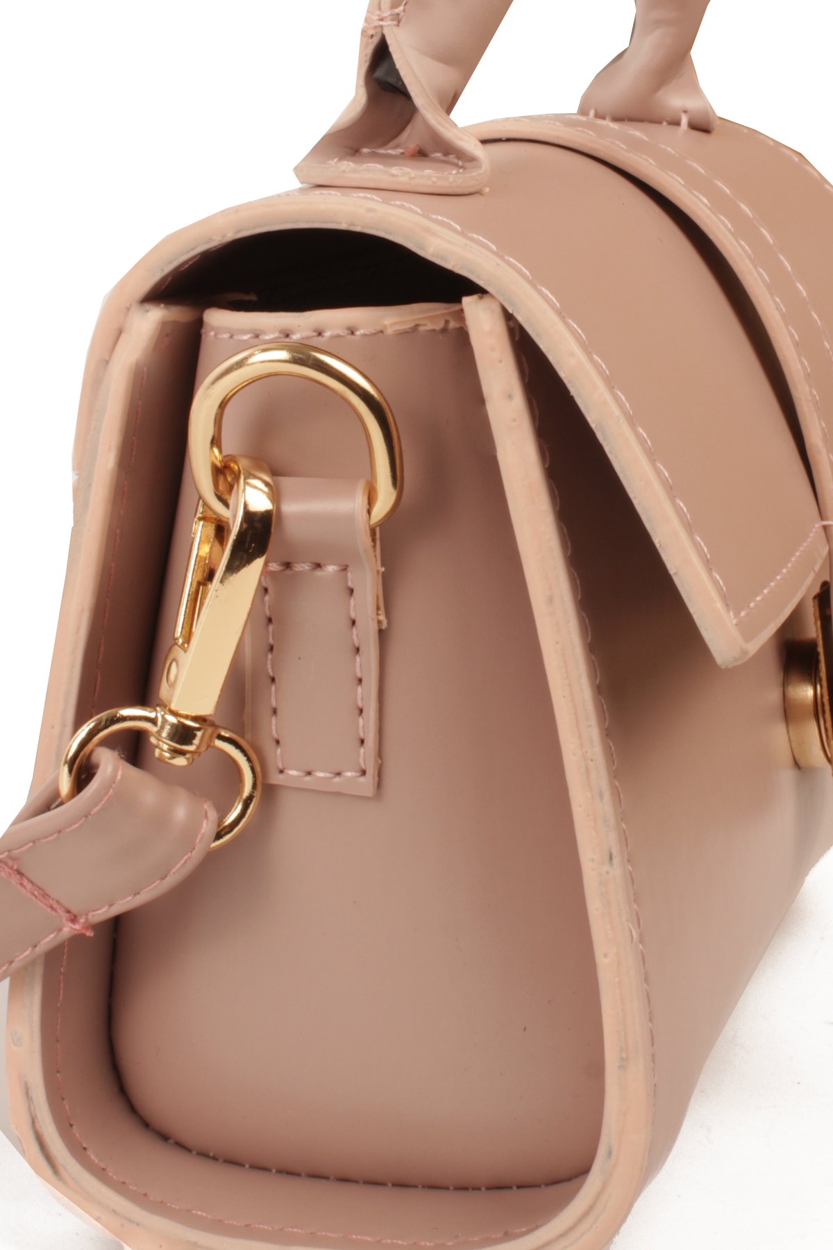 LWE1843-SyhTalhaLuwwe Bag'sKadın Şişe Dibli El Saplı Omuz Askılı Üst Kapaklı Kararmaz Aksesuarlı Mini El ve Omuz Çantası (1843)