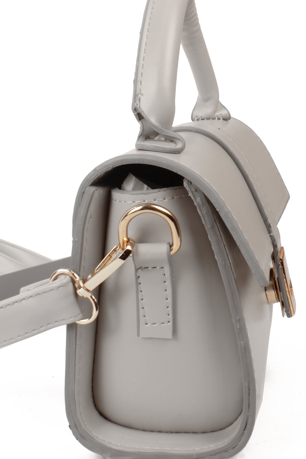 LWE1843-SyhTalhaLuwwe Bag'sKadın Şişe Dibli El Saplı Omuz Askılı Üst Kapaklı Kararmaz Aksesuarlı Mini El ve Omuz Çantası (1843)