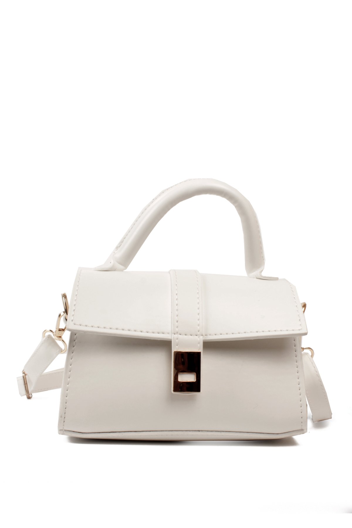 LWE1843-SyhTalhaLuwwe Bag'sKadın Şişe Dibli El Saplı Omuz Askılı Üst Kapaklı Kararmaz Aksesuarlı Mini El ve Omuz Çantası (1843)