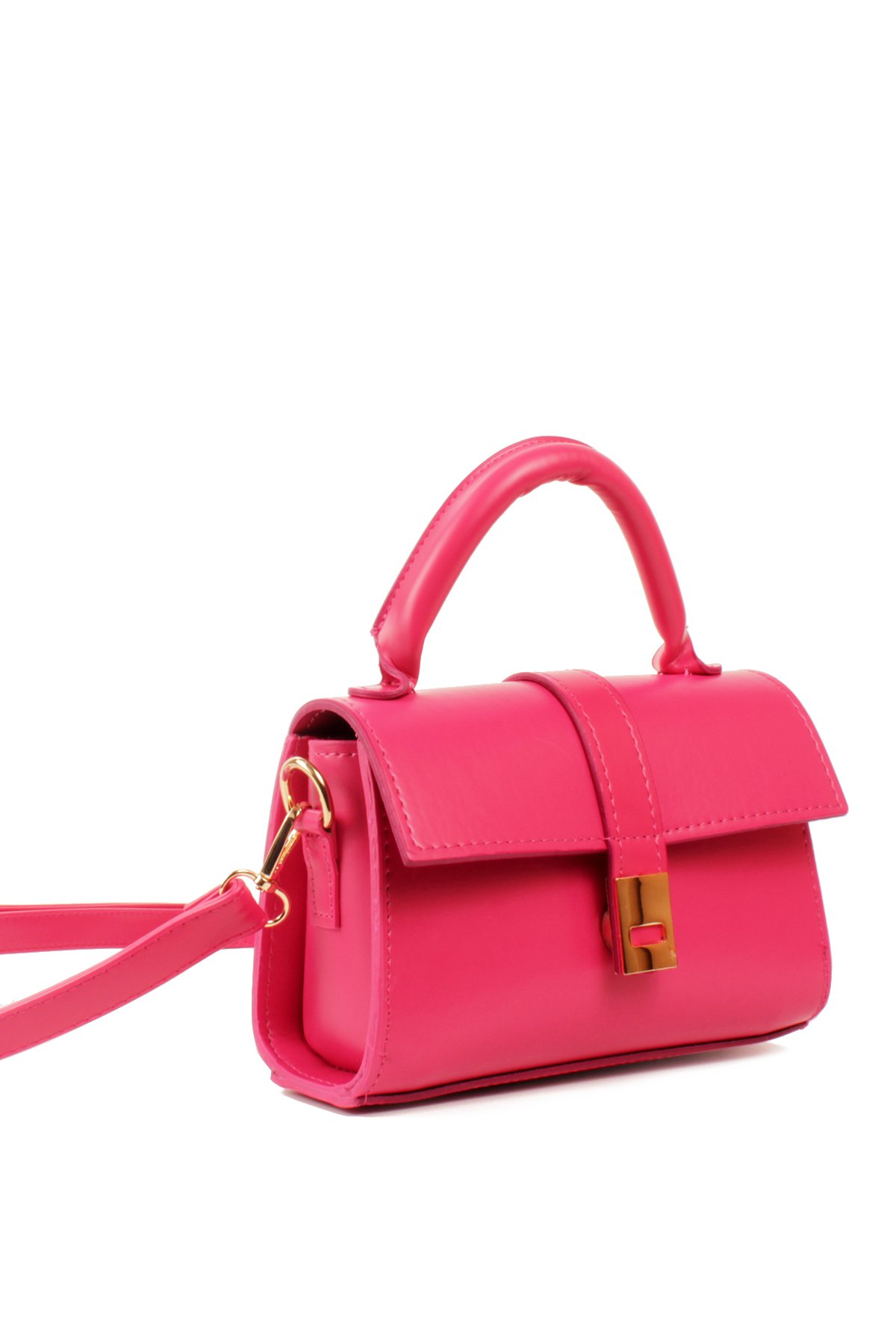 LWE1843-SyhTalhaLuwwe Bag'sKadın Şişe Dibli El Saplı Omuz Askılı Üst Kapaklı Kararmaz Aksesuarlı Mini El ve Omuz Çantası (1843)