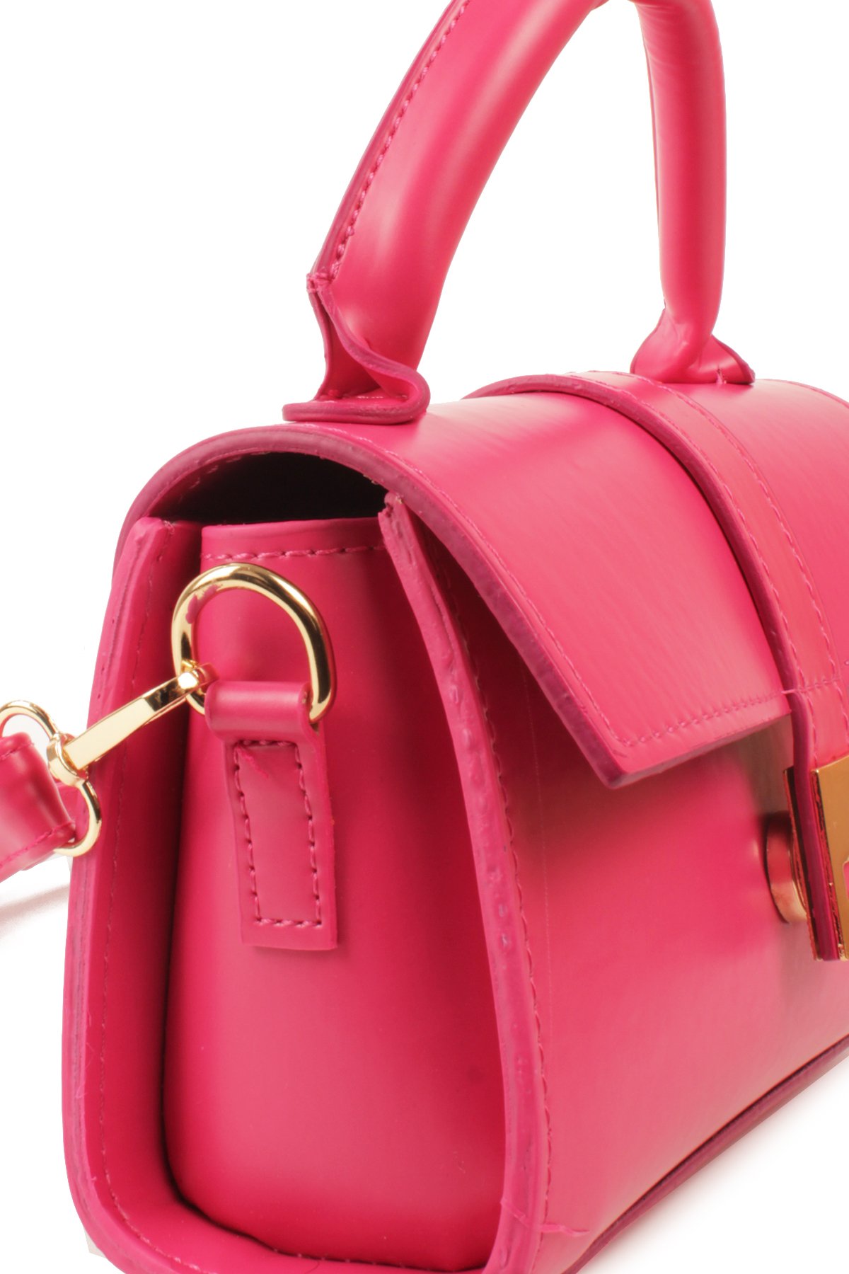 LWE1843-SyhTalhaLuwwe Bag'sKadın Şişe Dibli El Saplı Omuz Askılı Üst Kapaklı Kararmaz Aksesuarlı Mini El ve Omuz Çantası (1843)