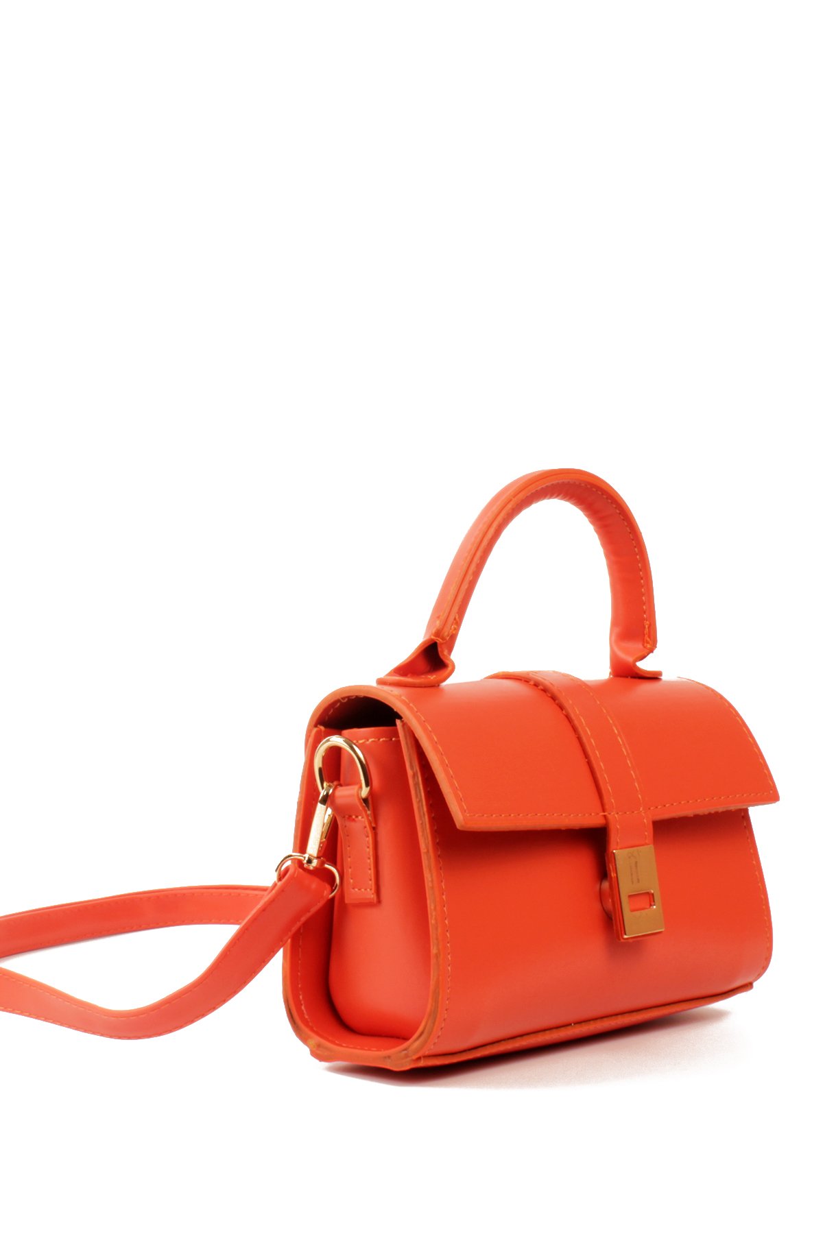 LWE1843-SyhTalhaLuwwe Bag'sKadın Şişe Dibli El Saplı Omuz Askılı Üst Kapaklı Kararmaz Aksesuarlı Mini El ve Omuz Çantası (1843)