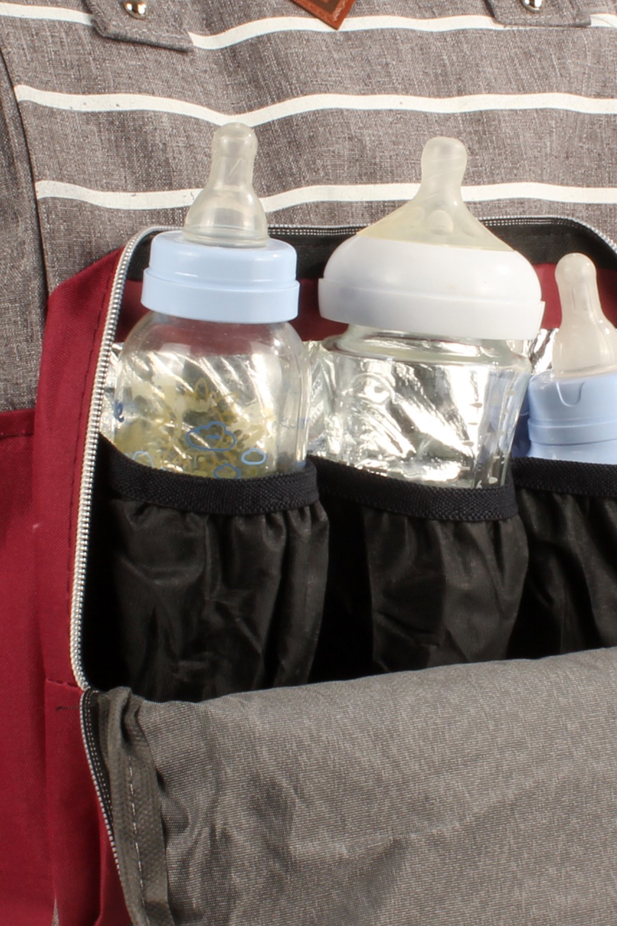 LWE60754-SyhTalhaLuwwe Bag'sKadın Thermo Bölmeli Sıvı Geçirmez Puset Askı Aparatlı Anne Bebek Bakım Sırt Çantası (60754)