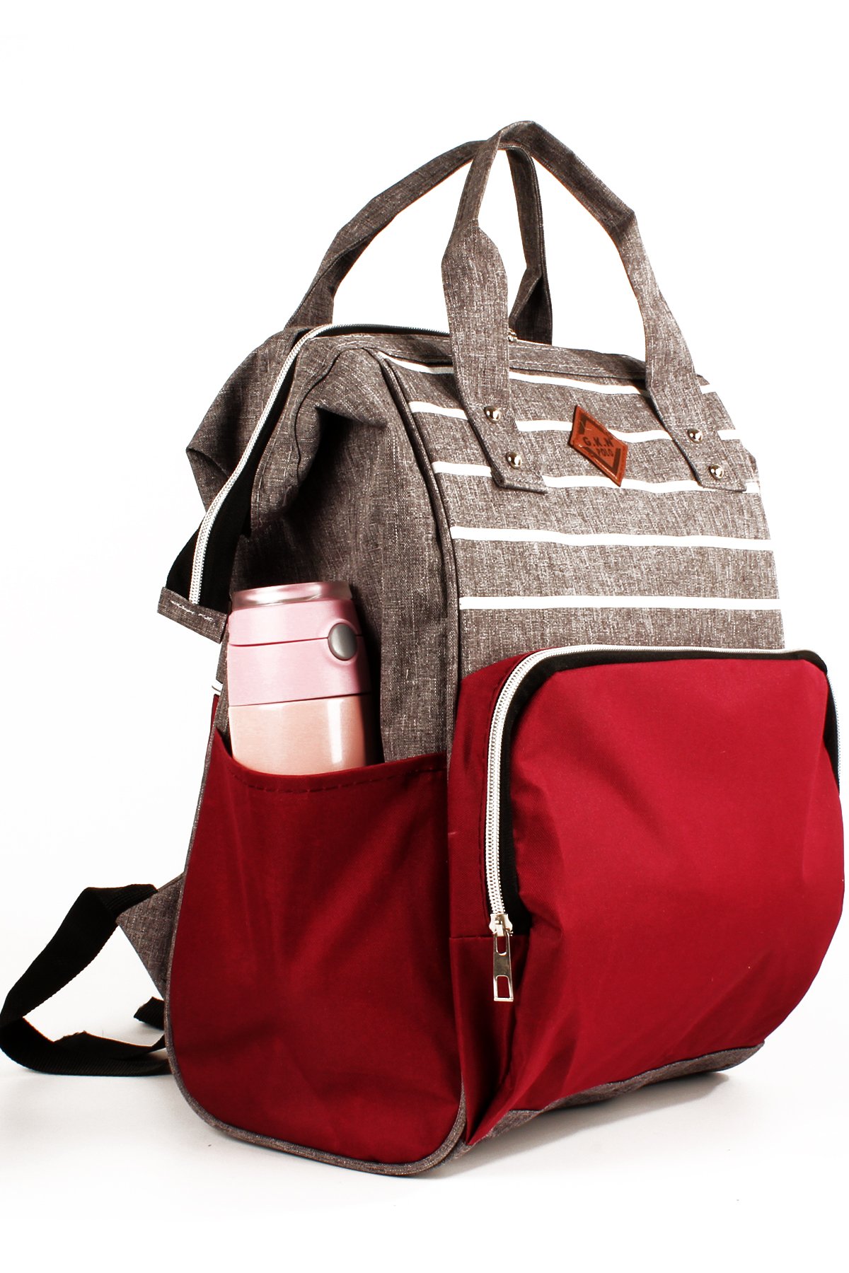 LWE60754-SyhTalhaLuwwe Bag'sKadın Thermo Bölmeli Sıvı Geçirmez Puset Askı Aparatlı Anne Bebek Bakım Sırt Çantası (60754)