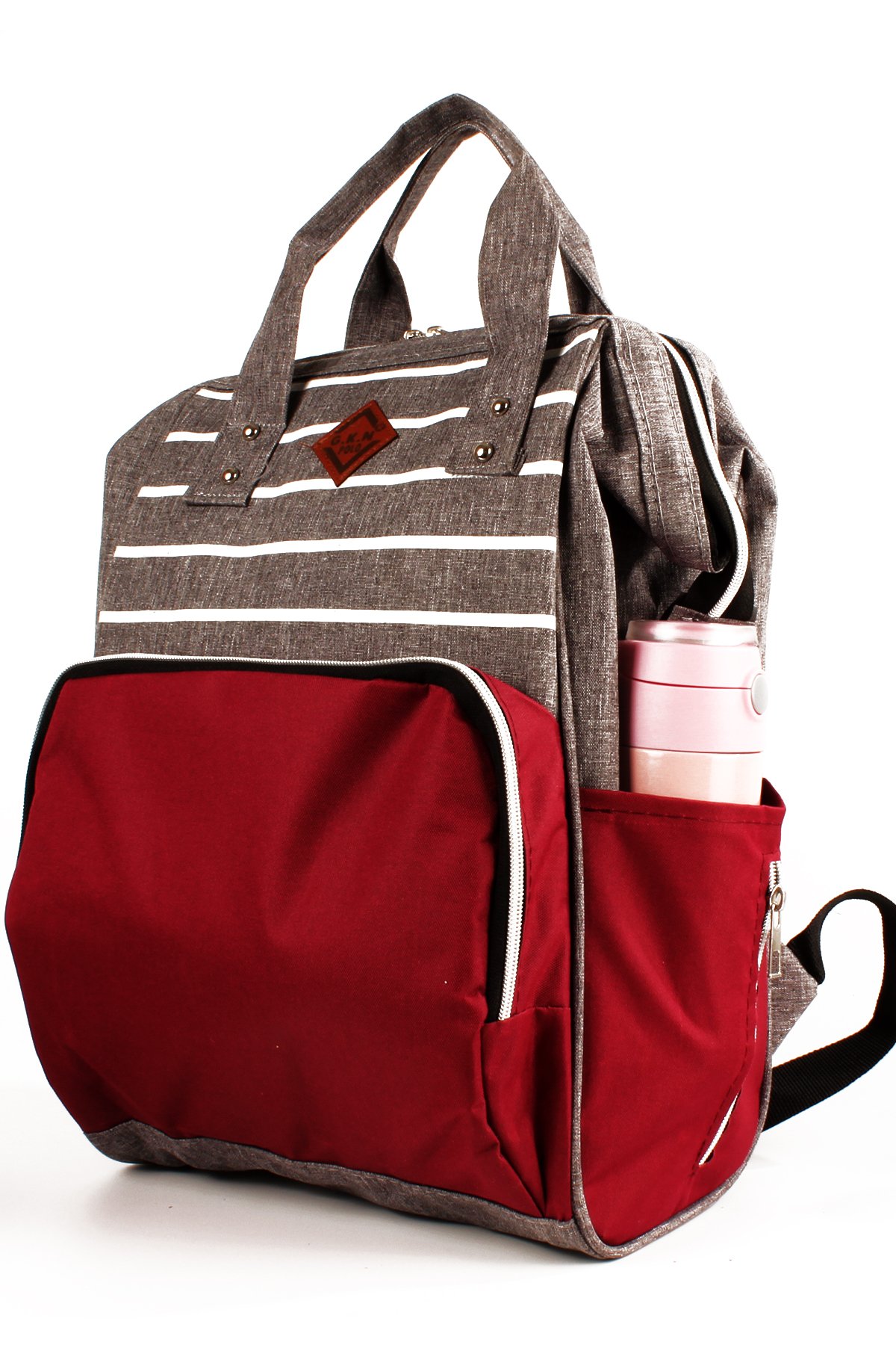 LWE60754-SyhTalhaLuwwe Bag'sKadın Thermo Bölmeli Sıvı Geçirmez Puset Askı Aparatlı Anne Bebek Bakım Sırt Çantası (60754)