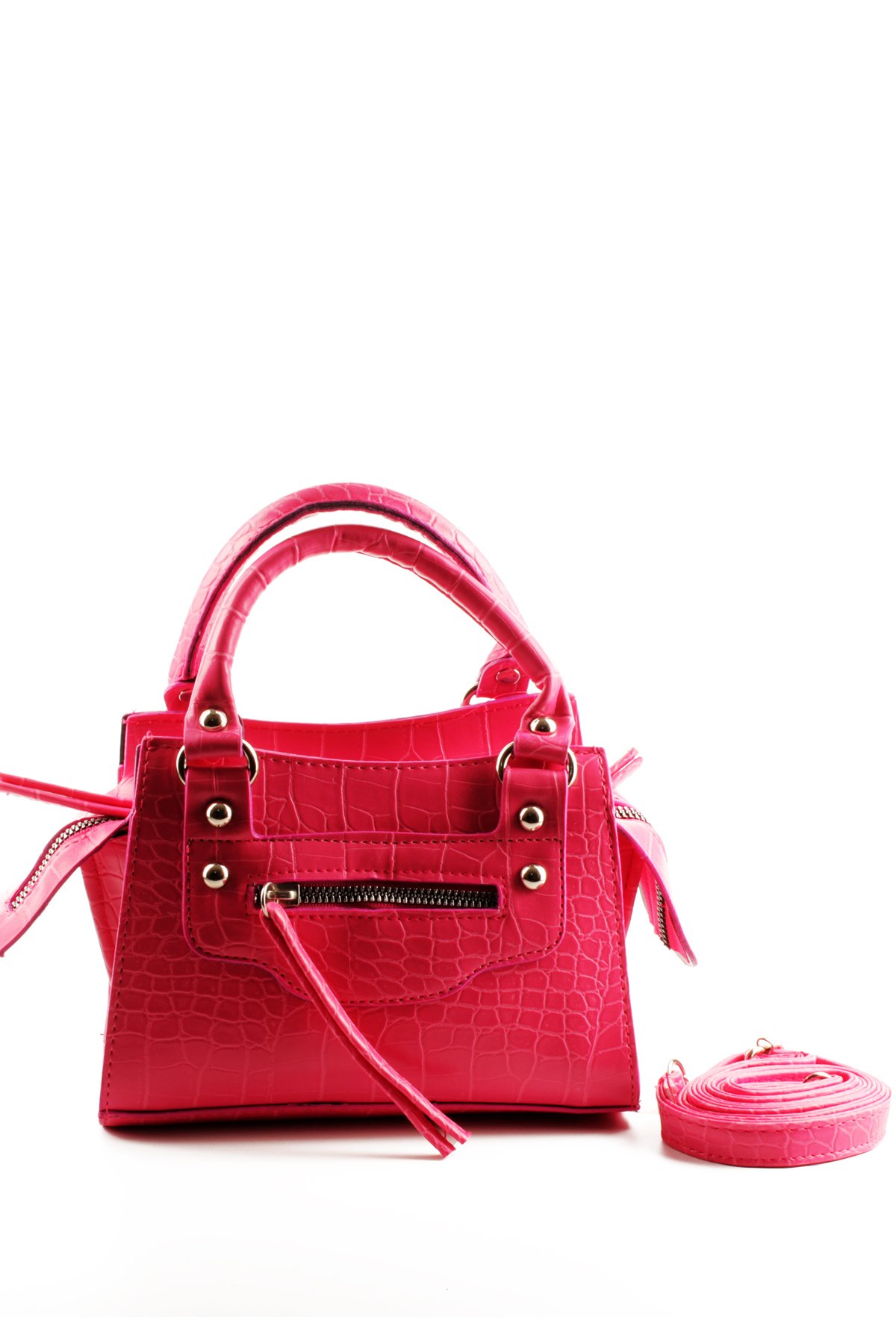 LWE10765-FsyVarLuwwe Bag'sKadın Timsah Desen Kroko Deri El ve Omuz Abiye Çanta (10765)