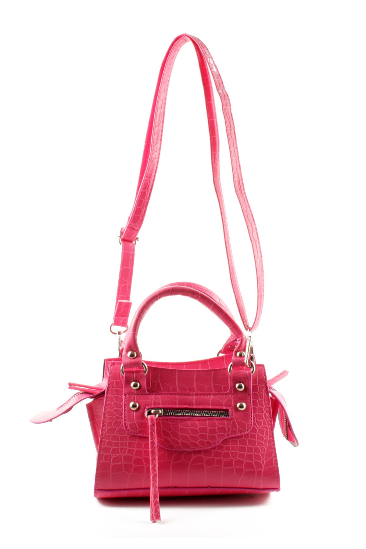 LWE10765-FsyVarLuwwe Bag'sKadın Timsah Desen Kroko Deri El ve Omuz Abiye Çanta (10765)