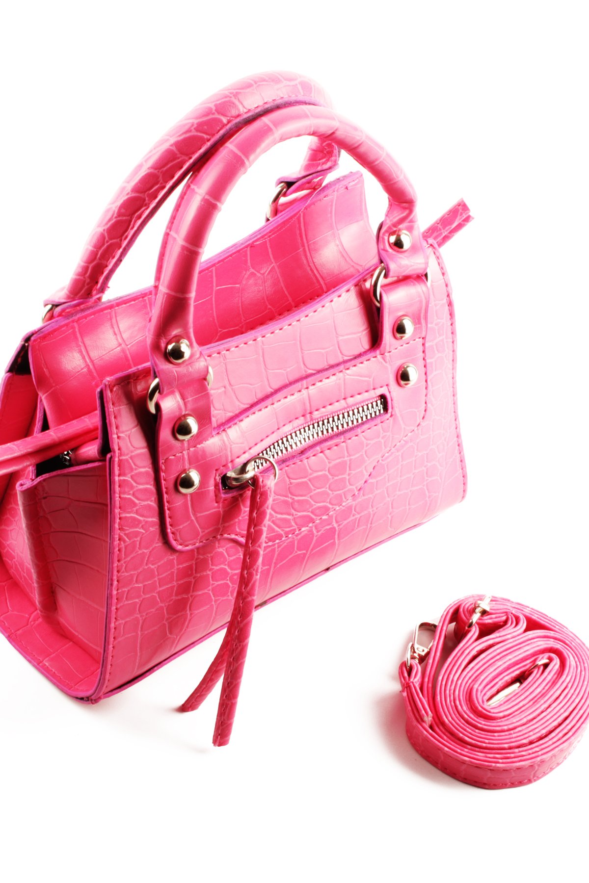 LWE10765-FsyVarLuwwe Bag'sKadın Timsah Desen Kroko Deri El ve Omuz Abiye Çanta (10765)