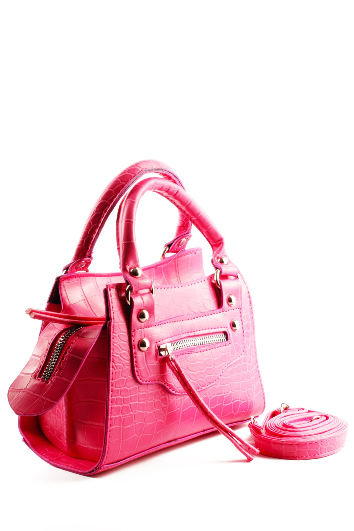 LWE10765-FsyVarLuwwe Bag'sKadın Timsah Desen Kroko Deri El ve Omuz Abiye Çanta (10765)