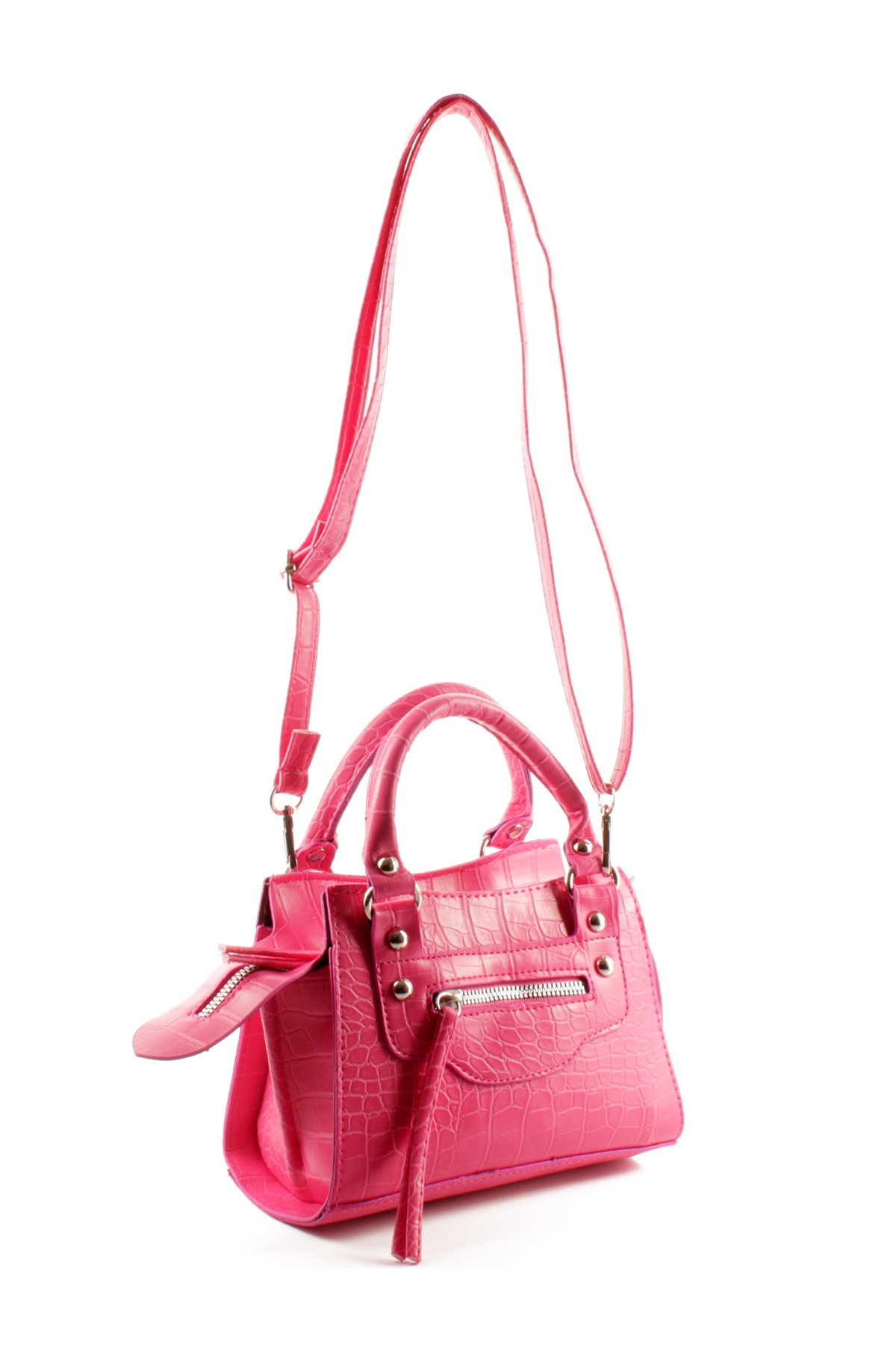 LWE10765-FsyVarLuwwe Bag'sKadın Timsah Desen Kroko Deri El ve Omuz Abiye Çanta (10765)