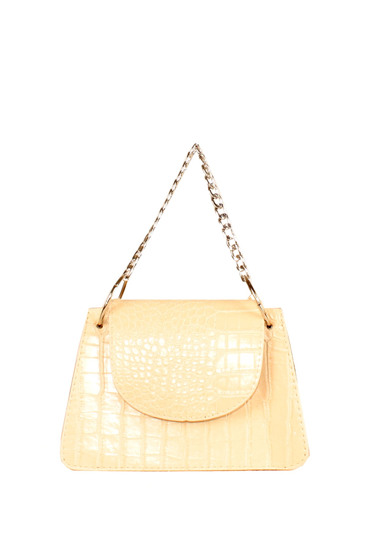 LWE20654-SyhTalhaLuwwe Bag'sKadın Timsah Desenli Deri Zincir ve Omuz Askılı Kapaklı El ve Omuz Çantası (20654)