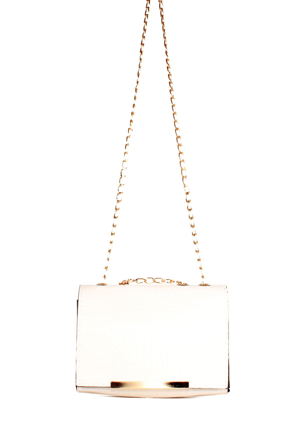 LWE20647-SyhTalhaLuwwe Bag'sKadın Timsah Desenli Kapaklı Zincir Askılı Omuz Çantası (20647)