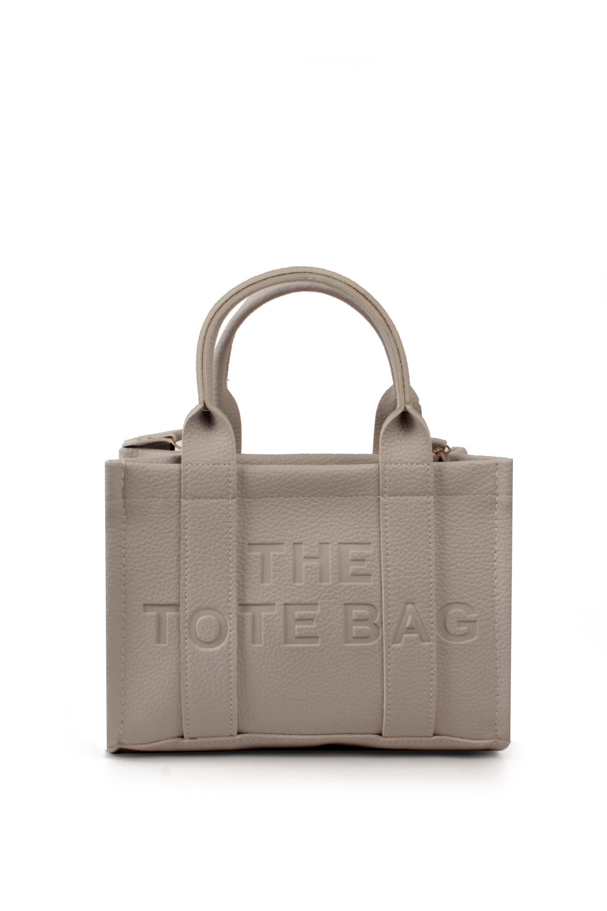 LWE10849-SyhTalhaLuwwe Bag'sKadın Tote Bag Orta Boy(25*20) Tak Çıkar Dokuma Kolon Askılı Yazı Detaylı El ve Omuz Çantası (10849)