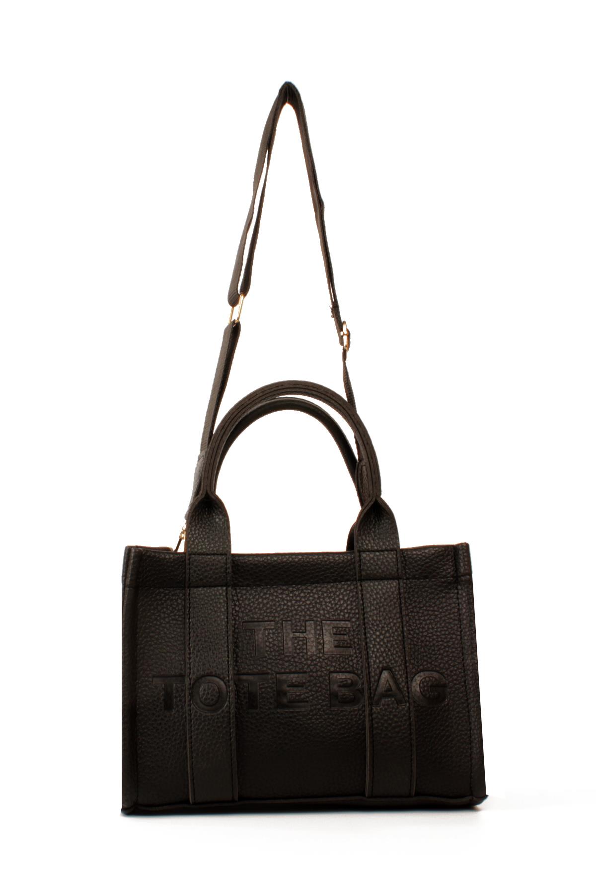 LWE10849-SyhTalhaLuwwe Bag'sKadın Tote Bag Orta Boy(25*20) Tak Çıkar Dokuma Kolon Askılı Yazı Detaylı El ve Omuz Çantası (10849)