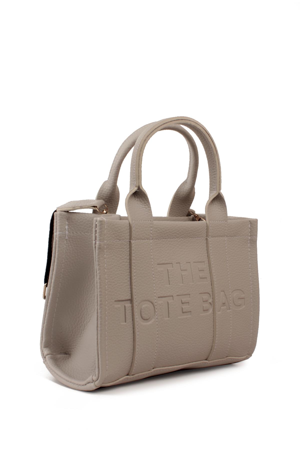 LWE10849-SyhTalhaLuwwe Bag'sKadın Tote Bag Orta Boy(25*20) Tak Çıkar Dokuma Kolon Askılı Yazı Detaylı El ve Omuz Çantası (10849)