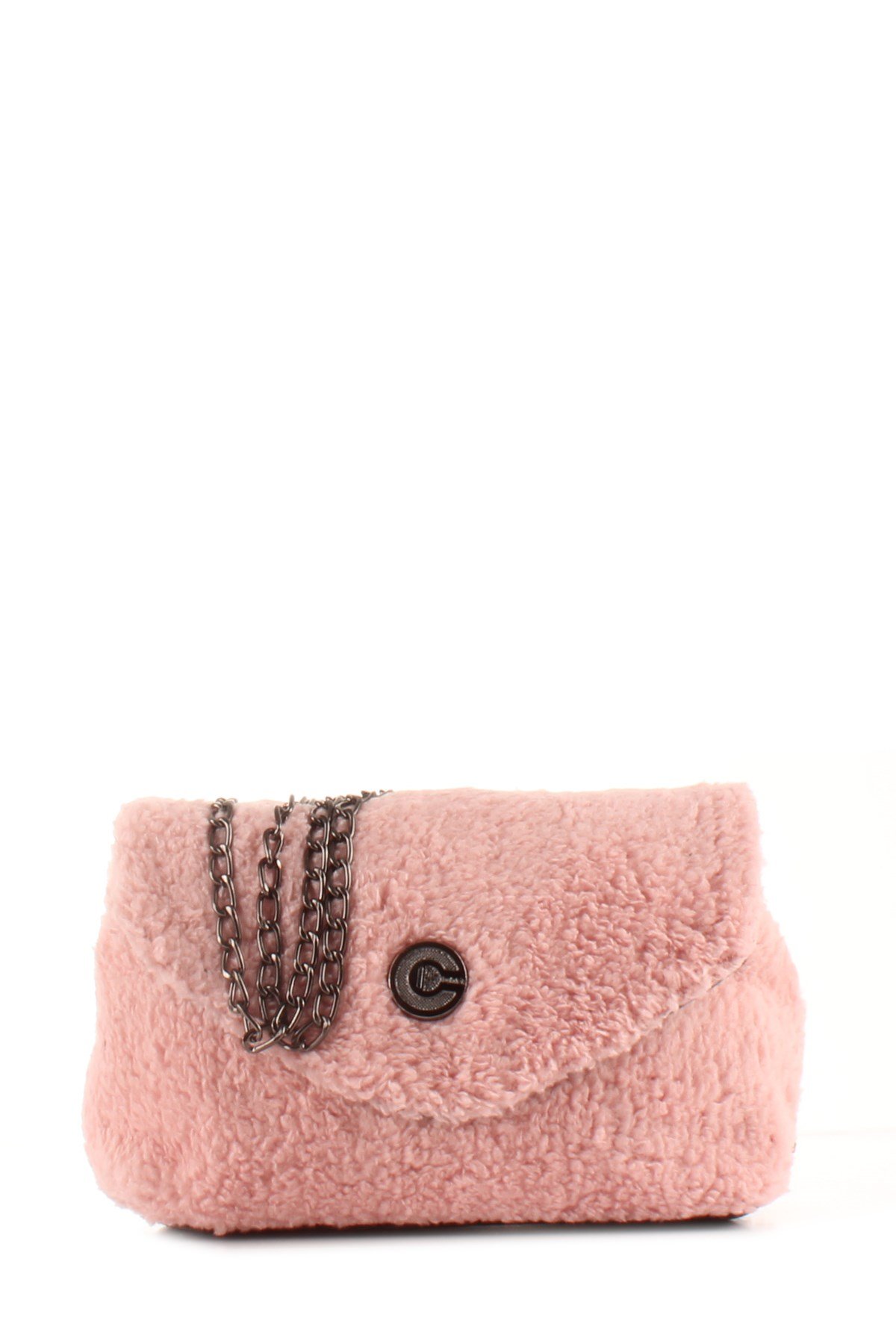 LWE20423-SLuwweLuwwe Bag'sKadın Tüylü Peluş Zincir Askılı Omuz Çantası (20423)