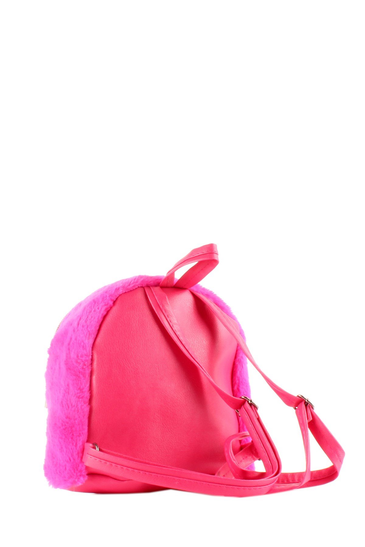 LWE20424-SLuwweLuwwe Bag'sKadın Tüylü Peluş Zincir Detaylı Sırt Çantası (20424)