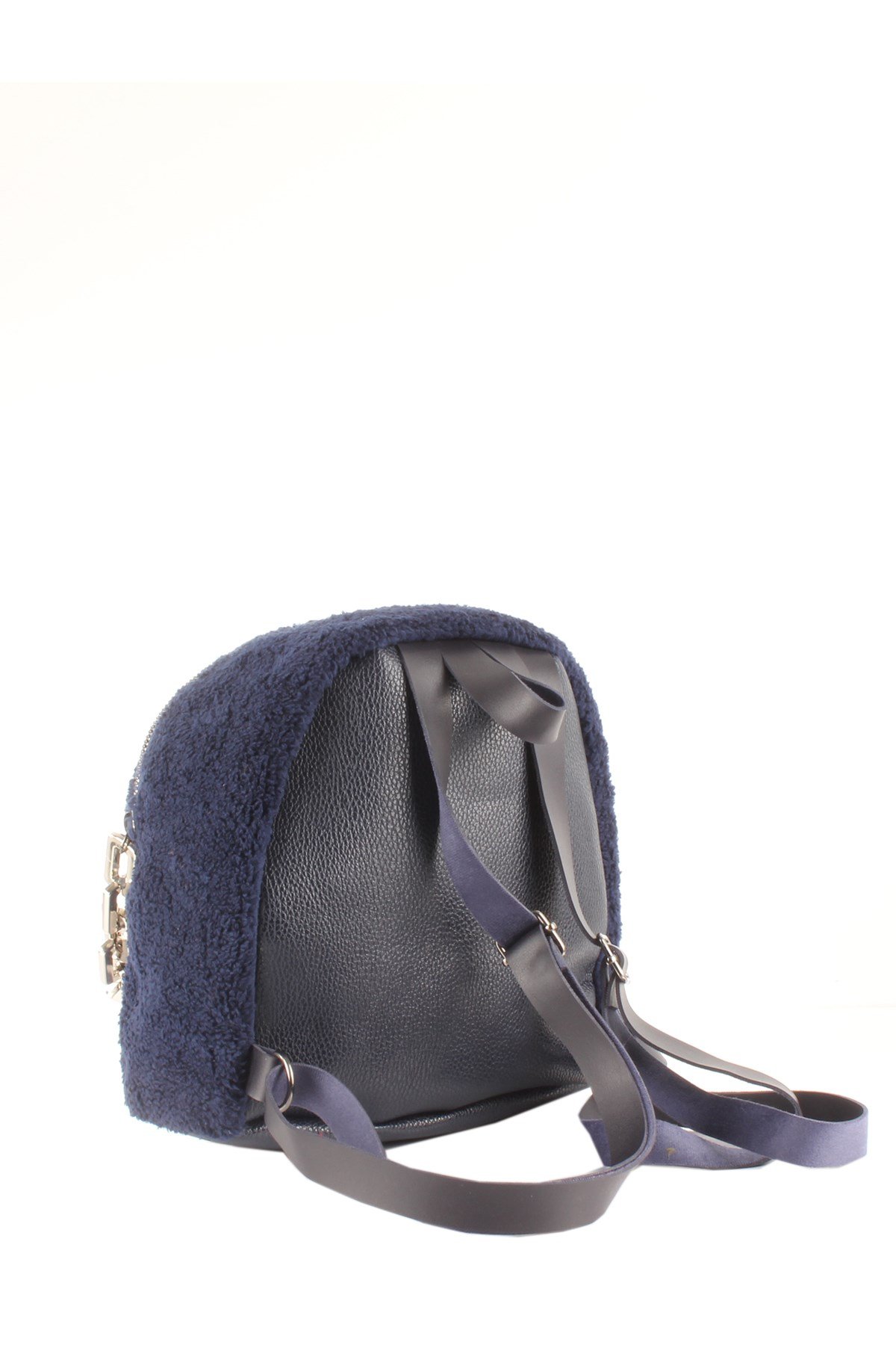 LWE20424-SLuwweLuwwe Bag'sKadın Tüylü Peluş Zincir Detaylı Sırt Çantası (20424)