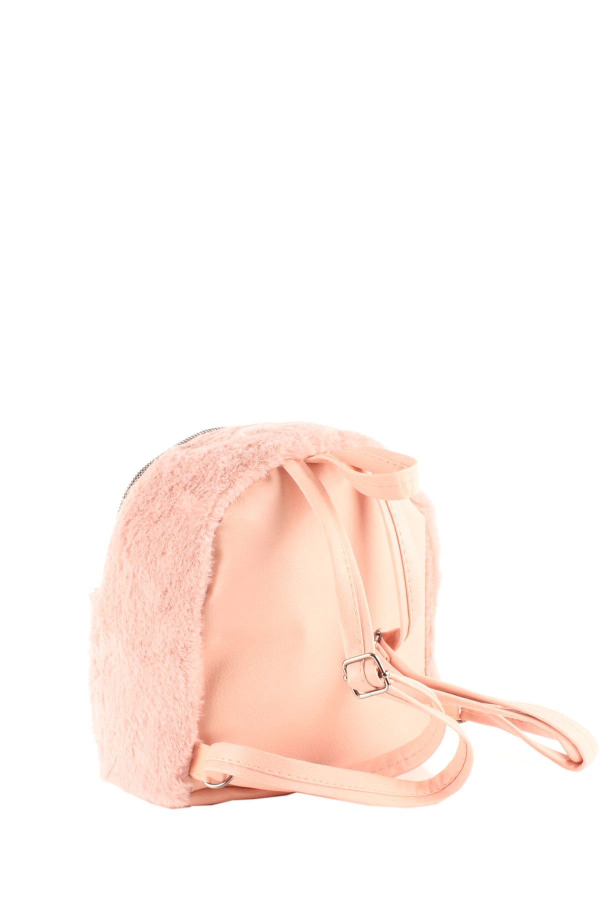 LWE20424-SLuwweLuwwe Bag'sKadın Tüylü Peluş Zincir Detaylı Sırt Çantası (20424)