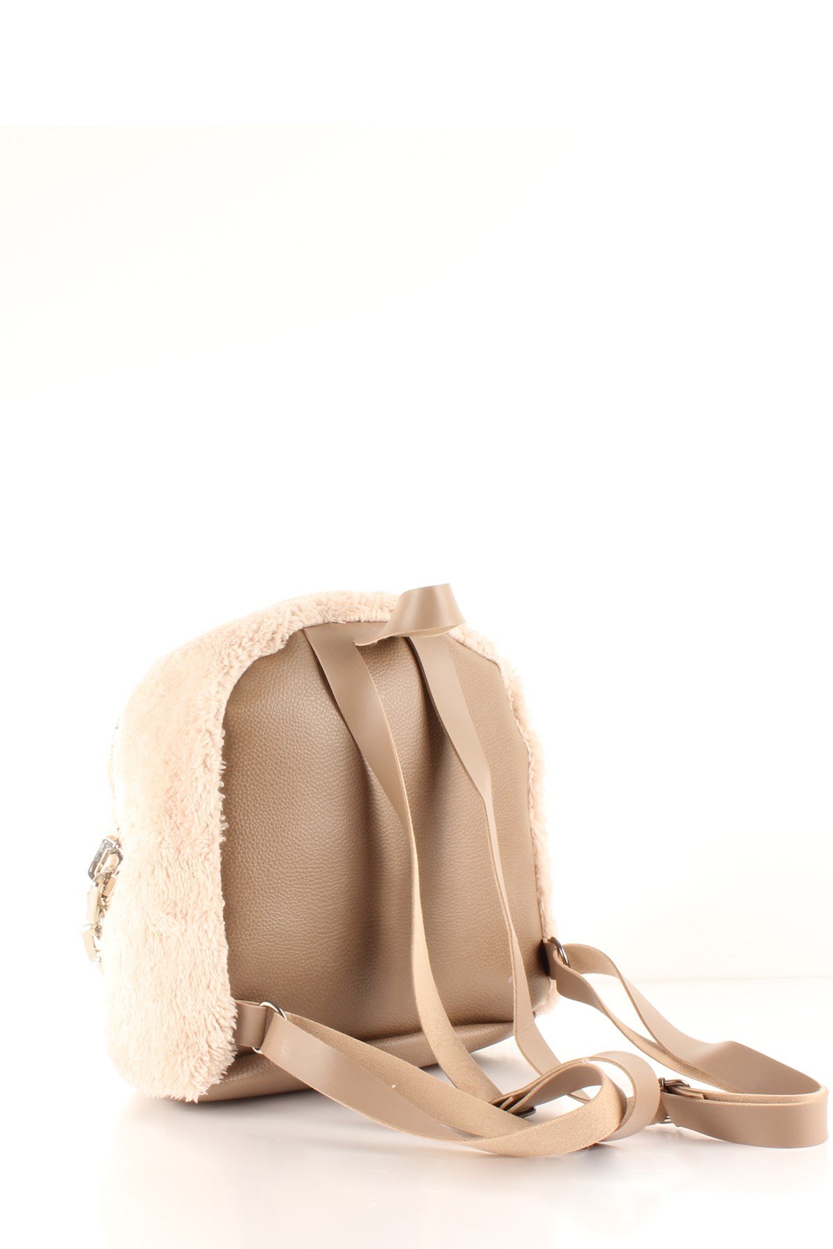 LWE20424-SLuwweLuwwe Bag'sKadın Tüylü Peluş Zincir Detaylı Sırt Çantası (20424)