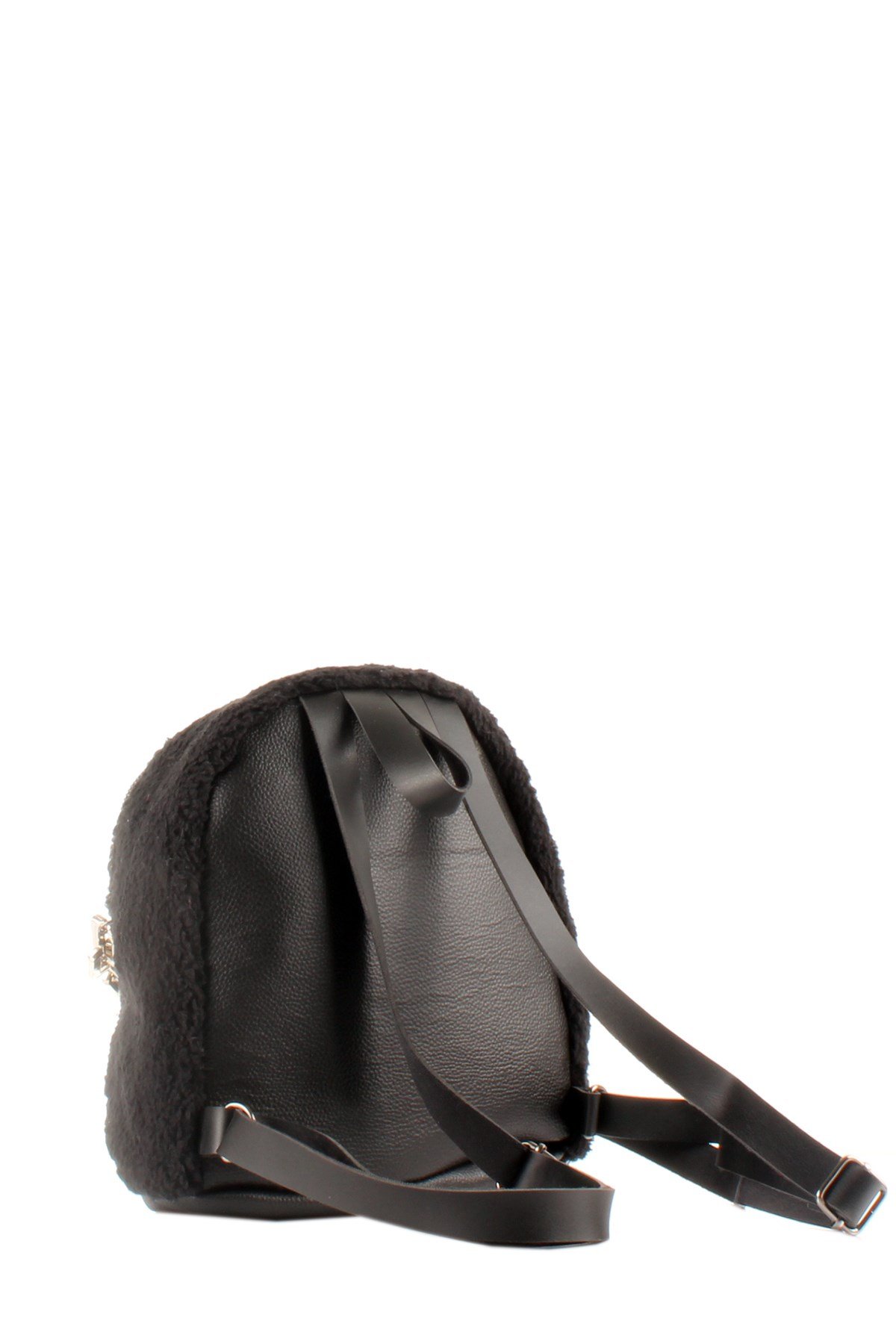 LWE20424-SLuwweLuwwe Bag'sKadın Tüylü Peluş Zincir Detaylı Sırt Çantası (20424)