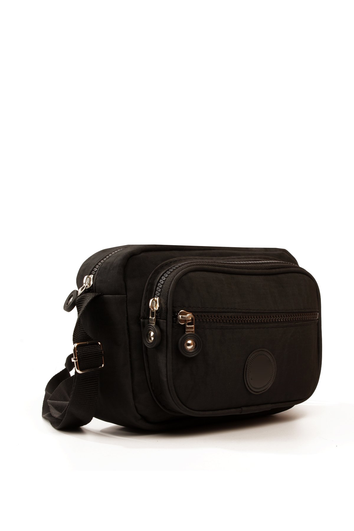 LWE20828-SyhTalhaLuwwe Bag'sKadın Üç Bölmeli Anne Tarz Krinkıl Kumaş Fermuar Kapama Dokuma Kolon Askılı Omuz Çantası (20828)