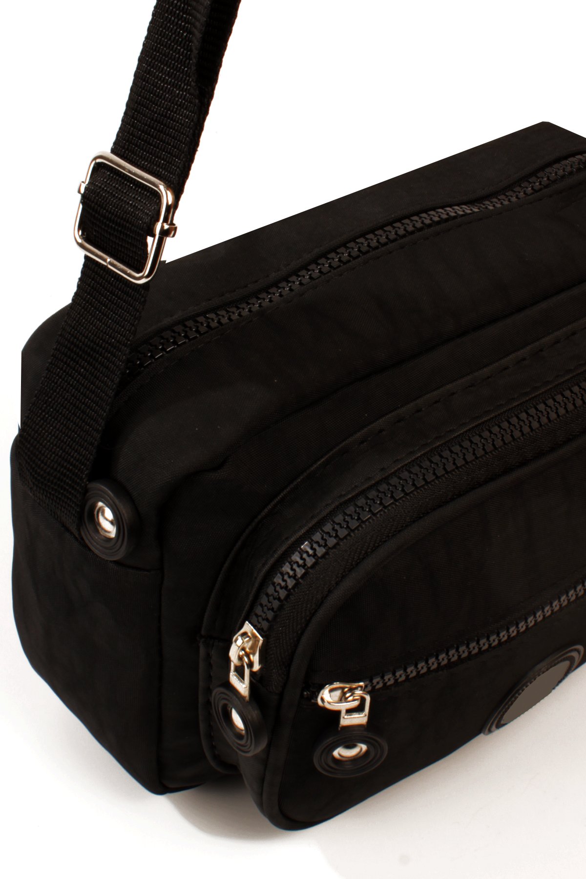 LWE20828-SyhTalhaLuwwe Bag'sKadın Üç Bölmeli Anne Tarz Krinkıl Kumaş Fermuar Kapama Dokuma Kolon Askılı Omuz Çantası (20828)