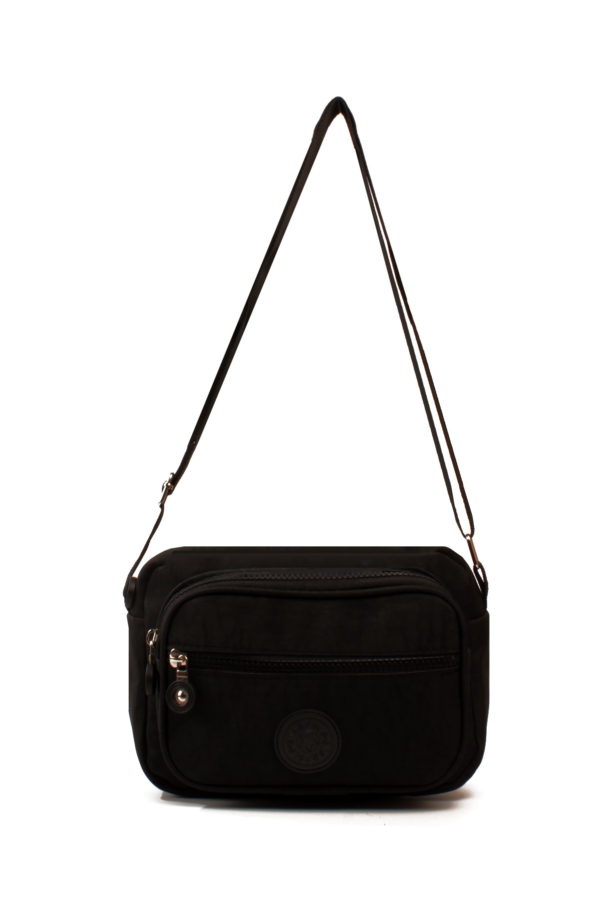 LWE20828-SyhTalhaLuwwe Bag'sKadın Üç Bölmeli Anne Tarz Krinkıl Kumaş Fermuar Kapama Dokuma Kolon Askılı Omuz Çantası (20828)