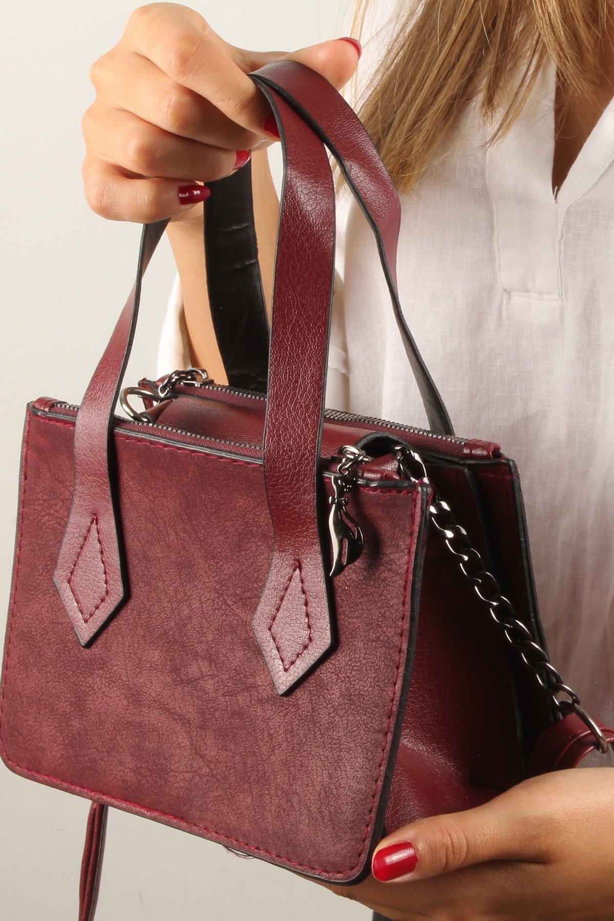 LWE10391-SLuwweLuwwe Bag'sKadın Üç Bölmeli El ve Omuz Çantası (10391)