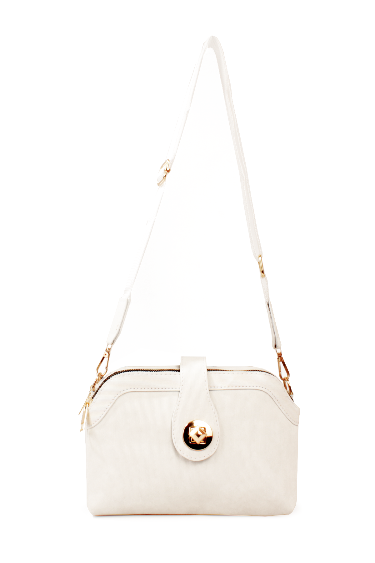 LWE1797-SyhMusabLuwwe Bag'sKadın Üç Bölmeli Fermuarlı ve Kilit Kapak Detaylı Nubuk Deri Omuz Çantası (1797)