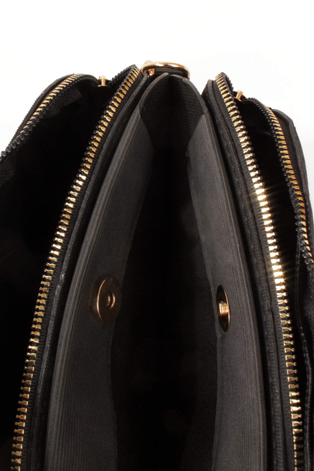 LWE1797-SyhMusabLuwwe Bag'sKadın Üç Bölmeli Fermuarlı ve Kilit Kapak Detaylı Nubuk Deri Omuz Çantası (1797)