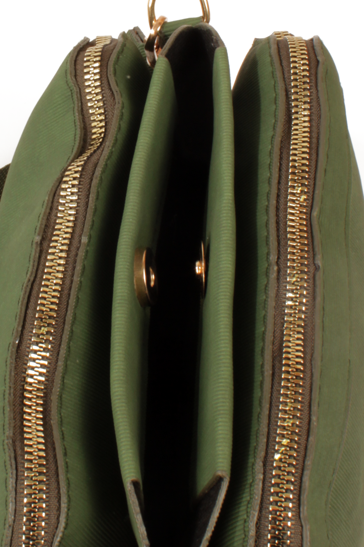 LWE1797-SyhMusabLuwwe Bag'sKadın Üç Bölmeli Fermuarlı ve Kilit Kapak Detaylı Nubuk Deri Omuz Çantası (1797)