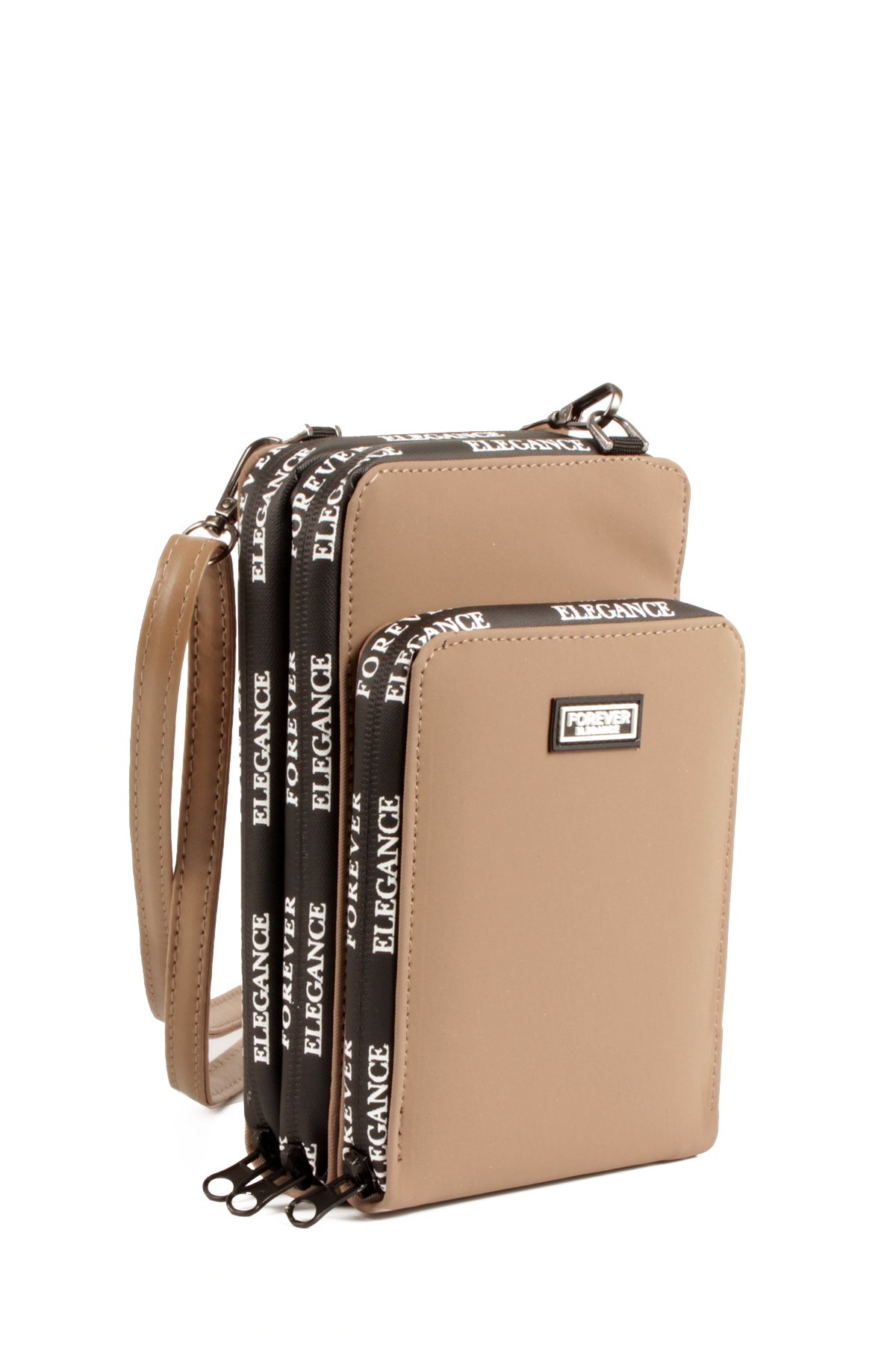 LWE10770-SyhTalhaLuwwe Bag'sKadın Üç Bölmeli Kartlıklı Telefon Bölmeli Destekli Kasa Yazı Detaylı Omuz Çantası (10770)