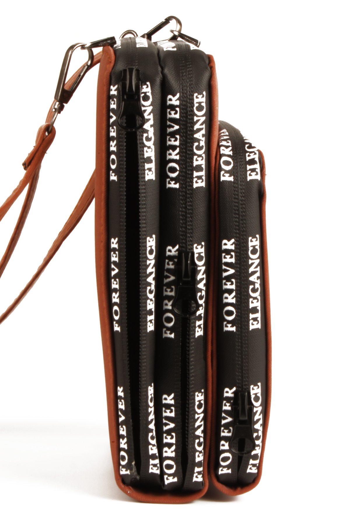 LWE10770-SyhTalhaLuwwe Bag'sKadın Üç Bölmeli Kartlıklı Telefon Bölmeli Destekli Kasa Yazı Detaylı Omuz Çantası (10770)