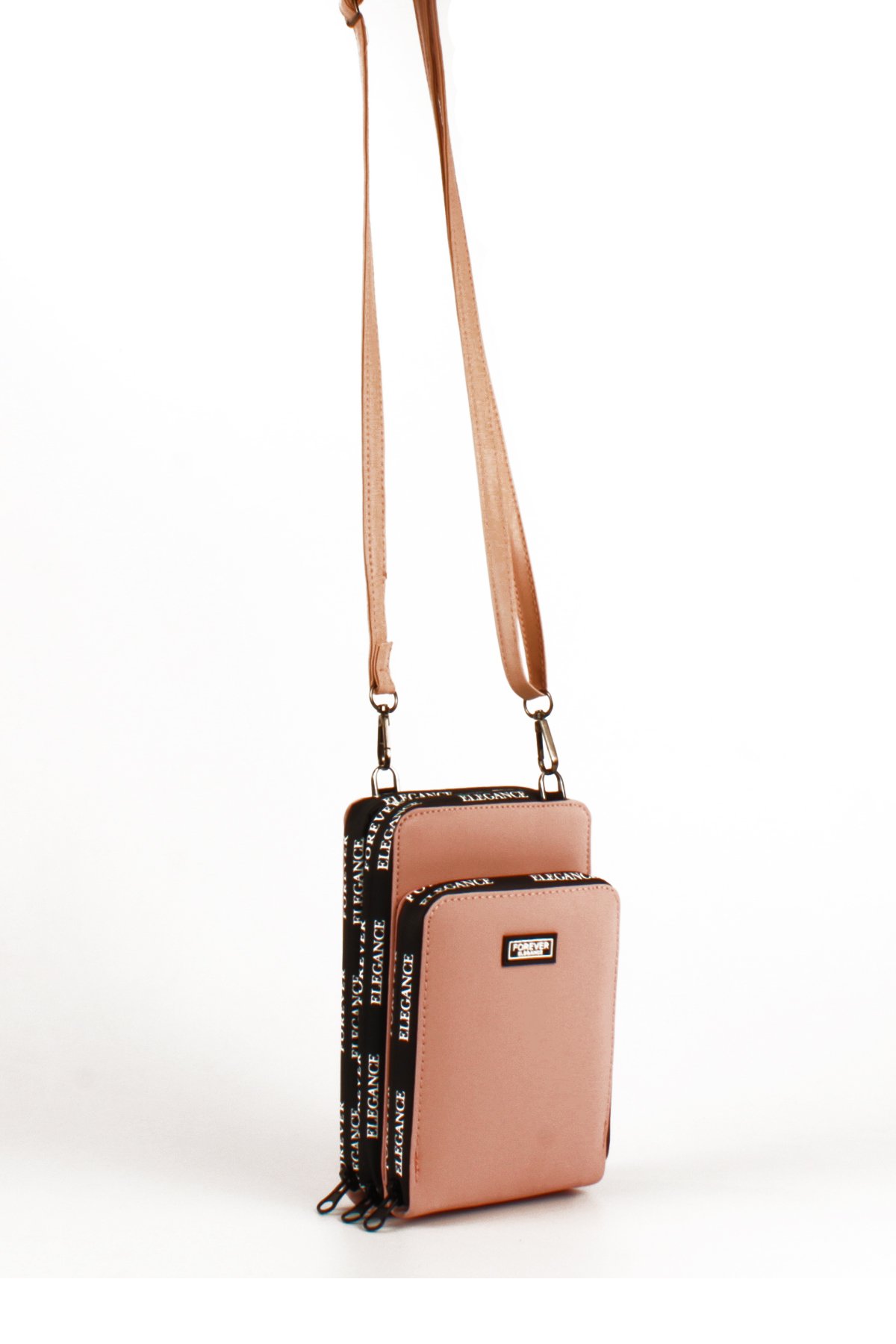 LWE10770-SyhTalhaLuwwe Bag'sKadın Üç Bölmeli Kartlıklı Telefon Bölmeli Destekli Kasa Yazı Detaylı Omuz Çantası (10770)