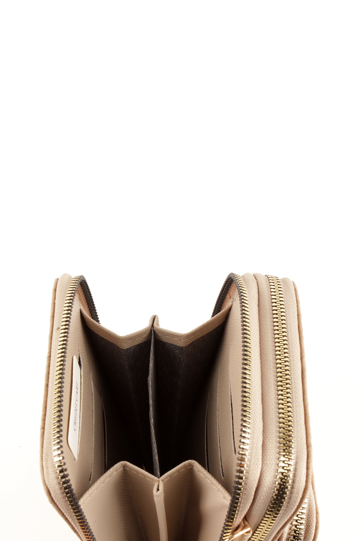 LWE1761-SyhVarLuwwe Bag'sKadın Üç Bölmeli Kartlıklı Telefon Bölmeli Cüzdan Tarz Yazı Detaylı Omuz Çantası (1761)