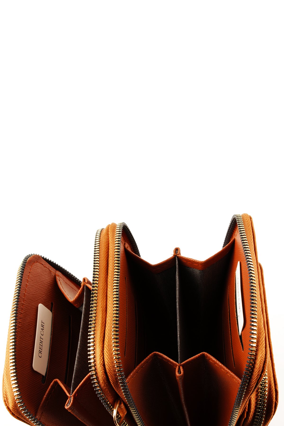 LWE1761-SyhVarLuwwe Bag'sKadın Üç Bölmeli Kartlıklı Telefon Bölmeli Cüzdan Tarz Yazı Detaylı Omuz Çantası (1761)