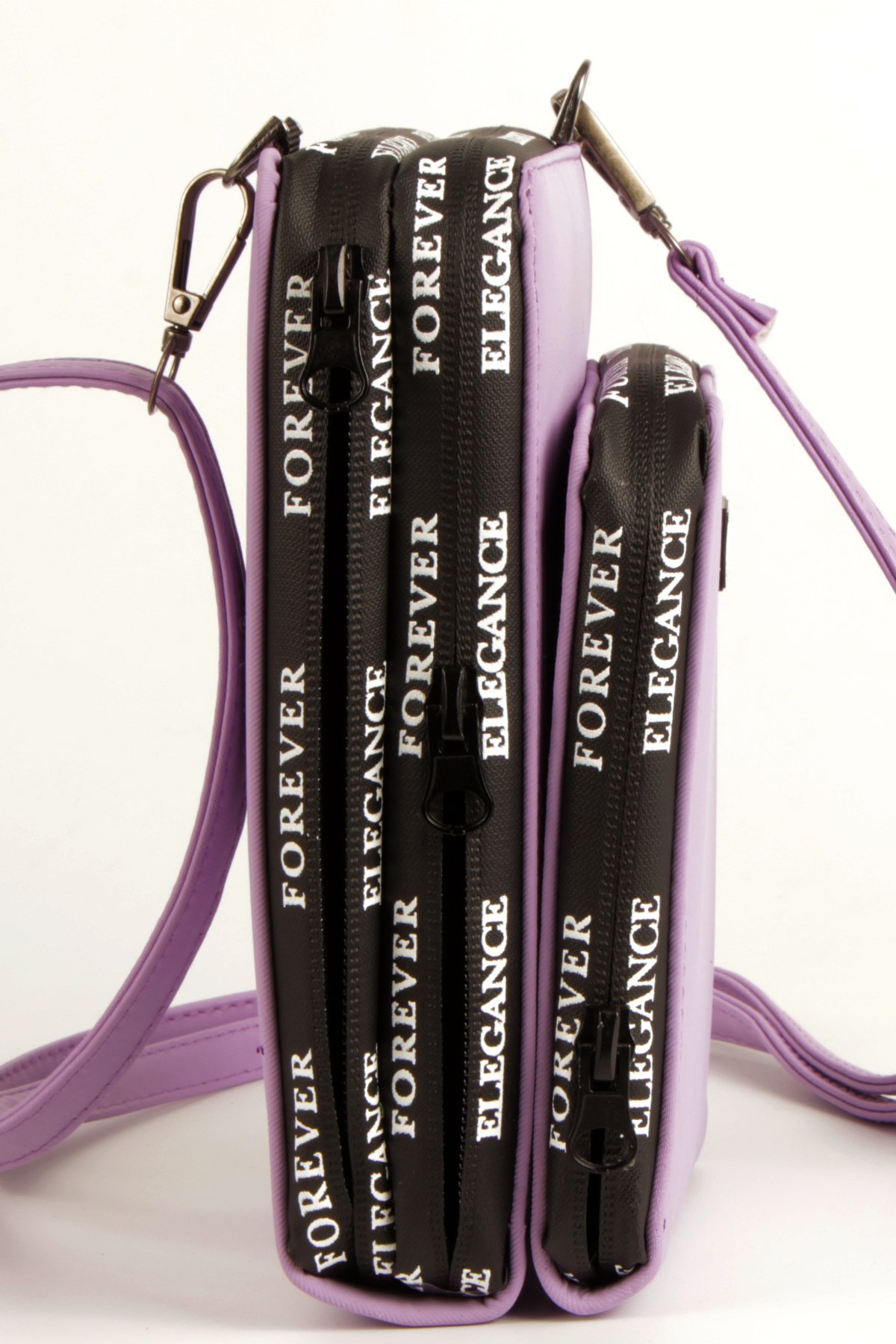 LWE10770-SyhTalhaLuwwe Bag'sKadın Üç Bölmeli Kartlıklı Telefon Bölmeli Destekli Kasa Yazı Detaylı Omuz Çantası (10770)