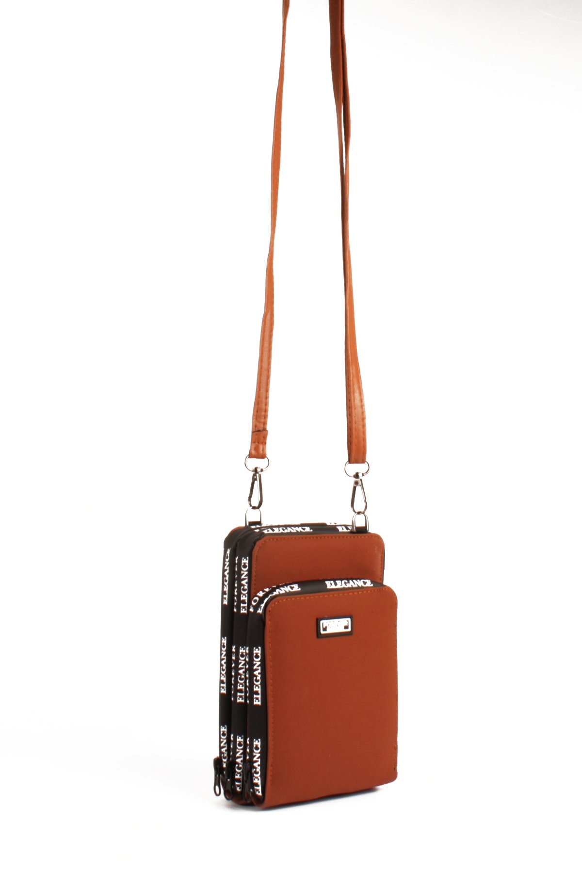 LWE10770-SyhTalhaLuwwe Bag'sKadın Üç Bölmeli Kartlıklı Telefon Bölmeli Destekli Kasa Yazı Detaylı Omuz Çantası (10770)