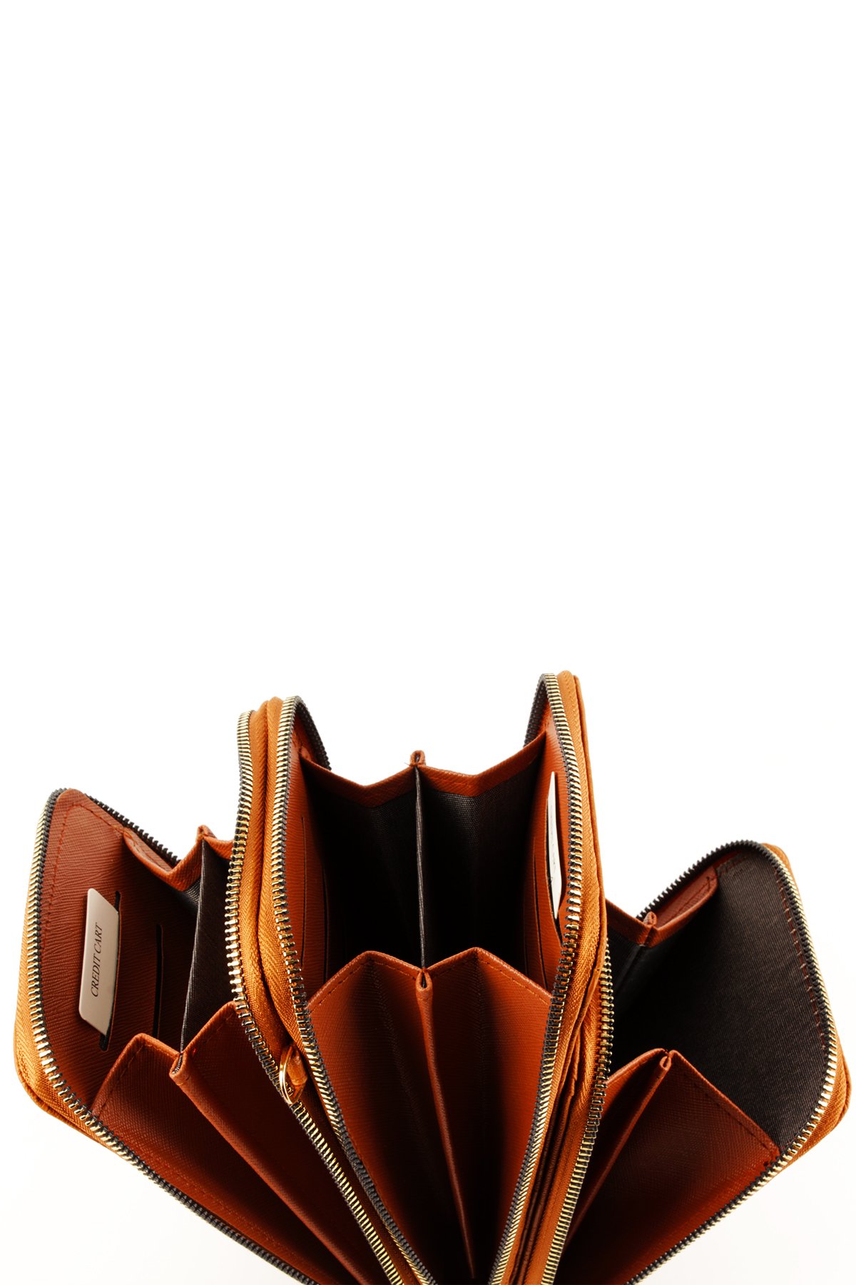 LWE1761-SyhVarLuwwe Bag'sKadın Üç Bölmeli Kartlıklı Telefon Bölmeli Cüzdan Tarz Yazı Detaylı Omuz Çantası (1761)