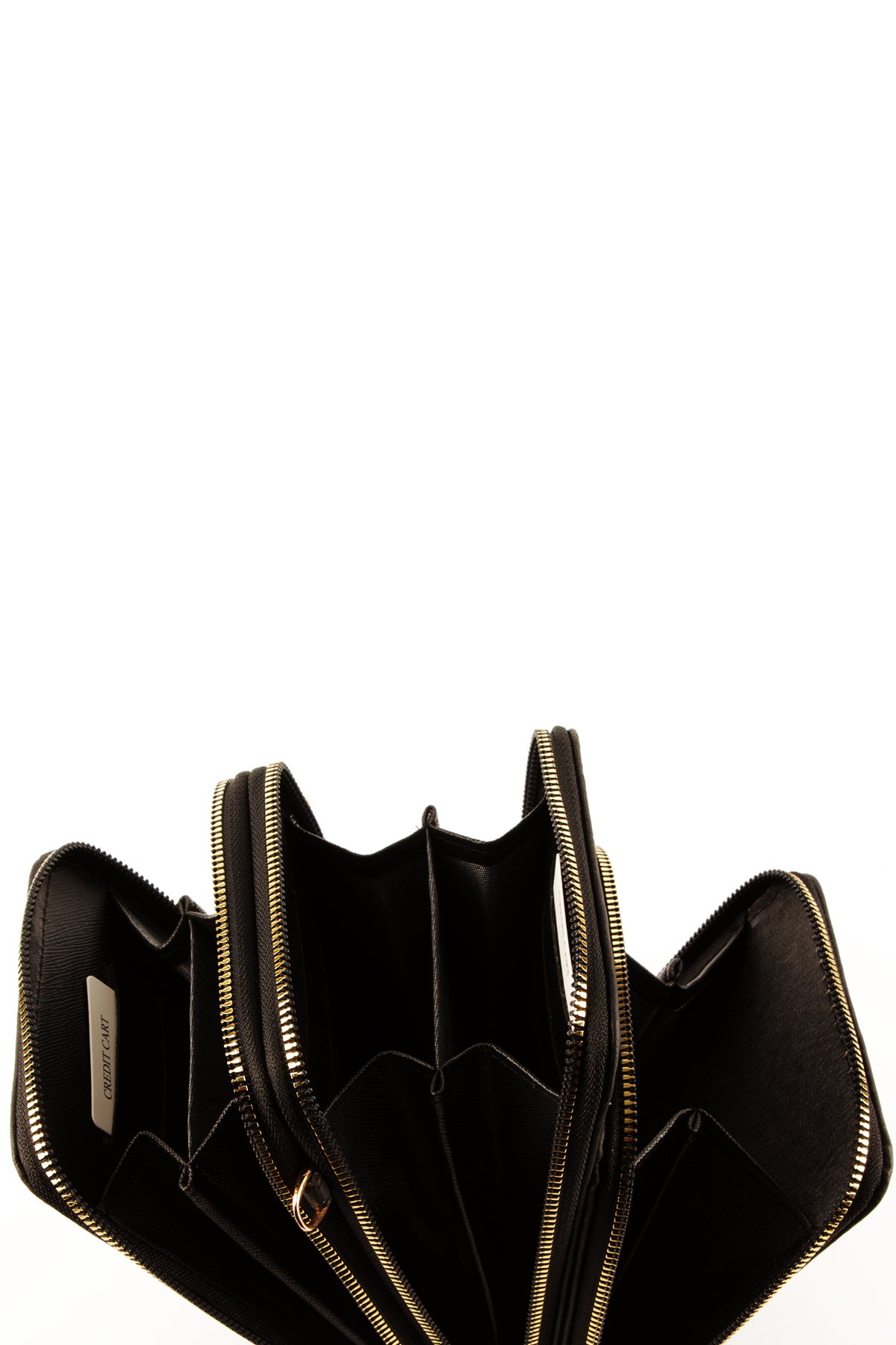 LWE1761-SyhVarLuwwe Bag'sKadın Üç Bölmeli Kartlıklı Telefon Bölmeli Cüzdan Tarz Yazı Detaylı Omuz Çantası (1761)