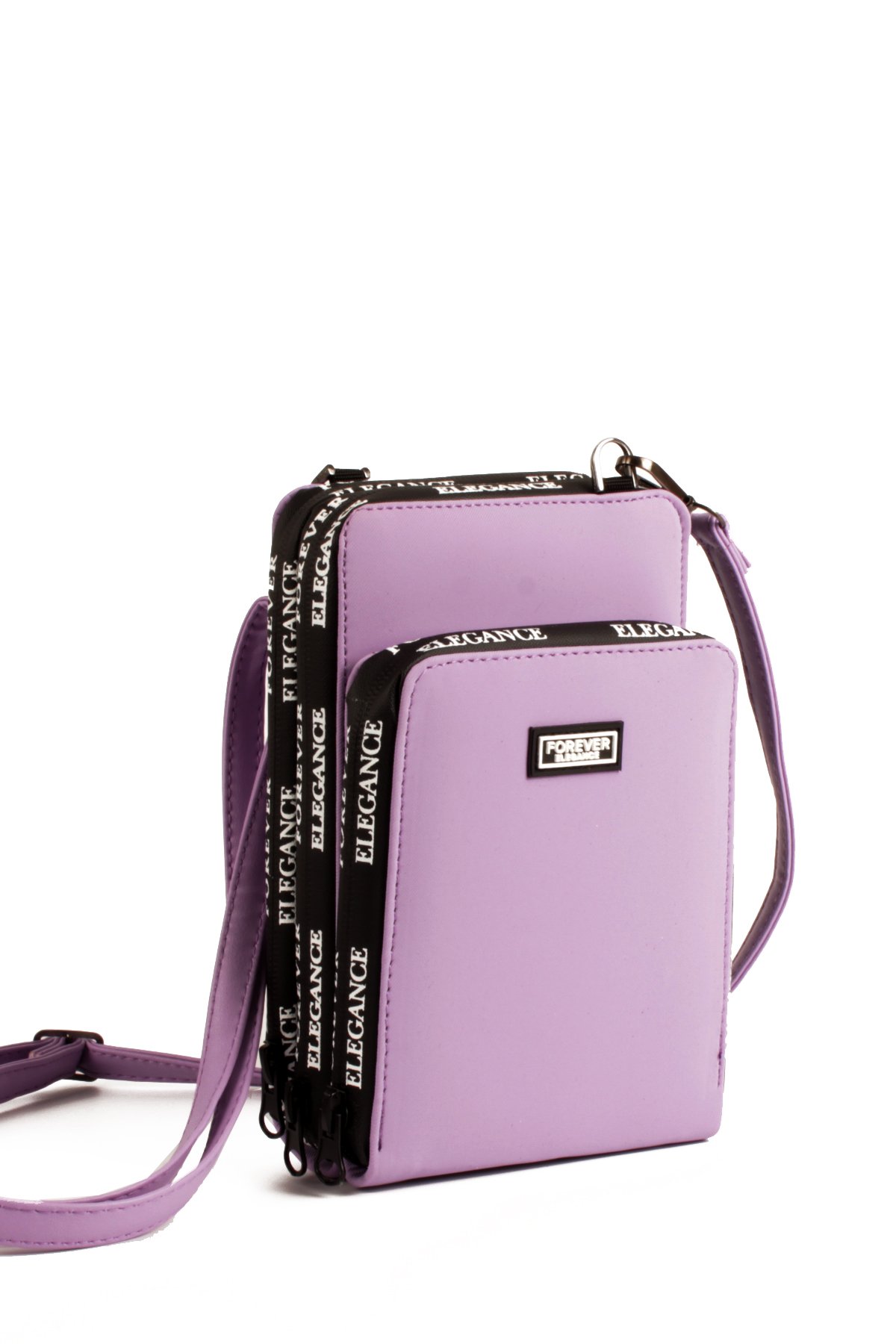 LWE10770-SyhTalhaLuwwe Bag'sKadın Üç Bölmeli Kartlıklı Telefon Bölmeli Destekli Kasa Yazı Detaylı Omuz Çantası (10770)