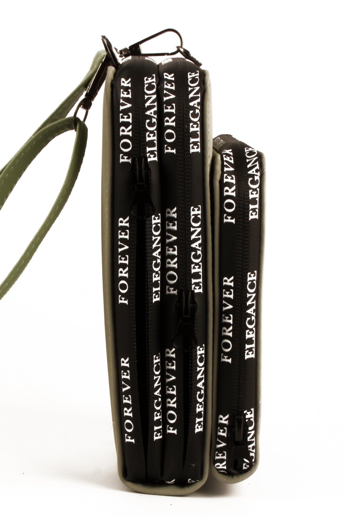 LWE10770-SyhTalhaLuwwe Bag'sKadın Üç Bölmeli Kartlıklı Telefon Bölmeli Destekli Kasa Yazı Detaylı Omuz Çantası (10770)