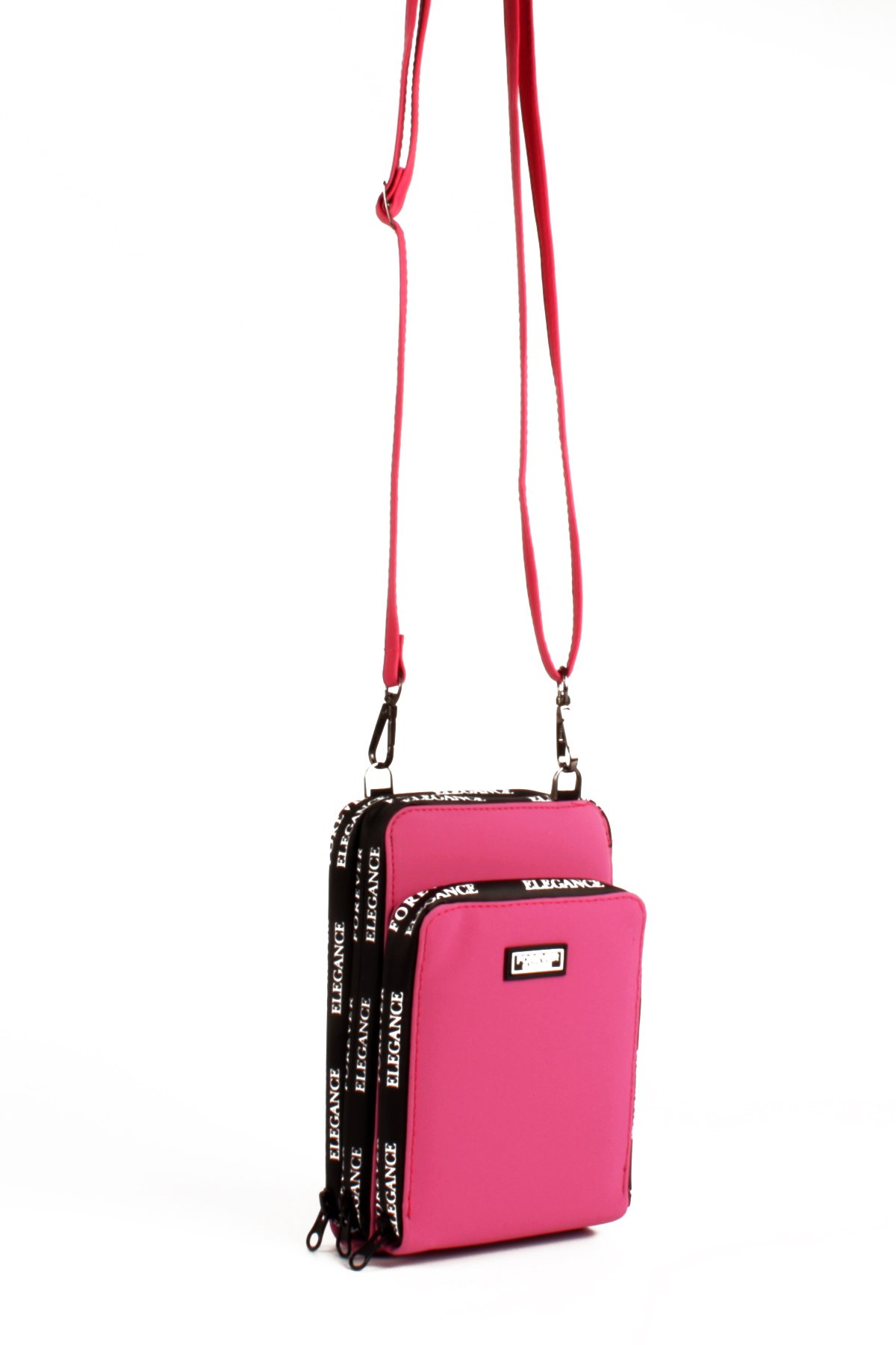 LWE10770-SyhTalhaLuwwe Bag'sKadın Üç Bölmeli Kartlıklı Telefon Bölmeli Destekli Kasa Yazı Detaylı Omuz Çantası (10770)