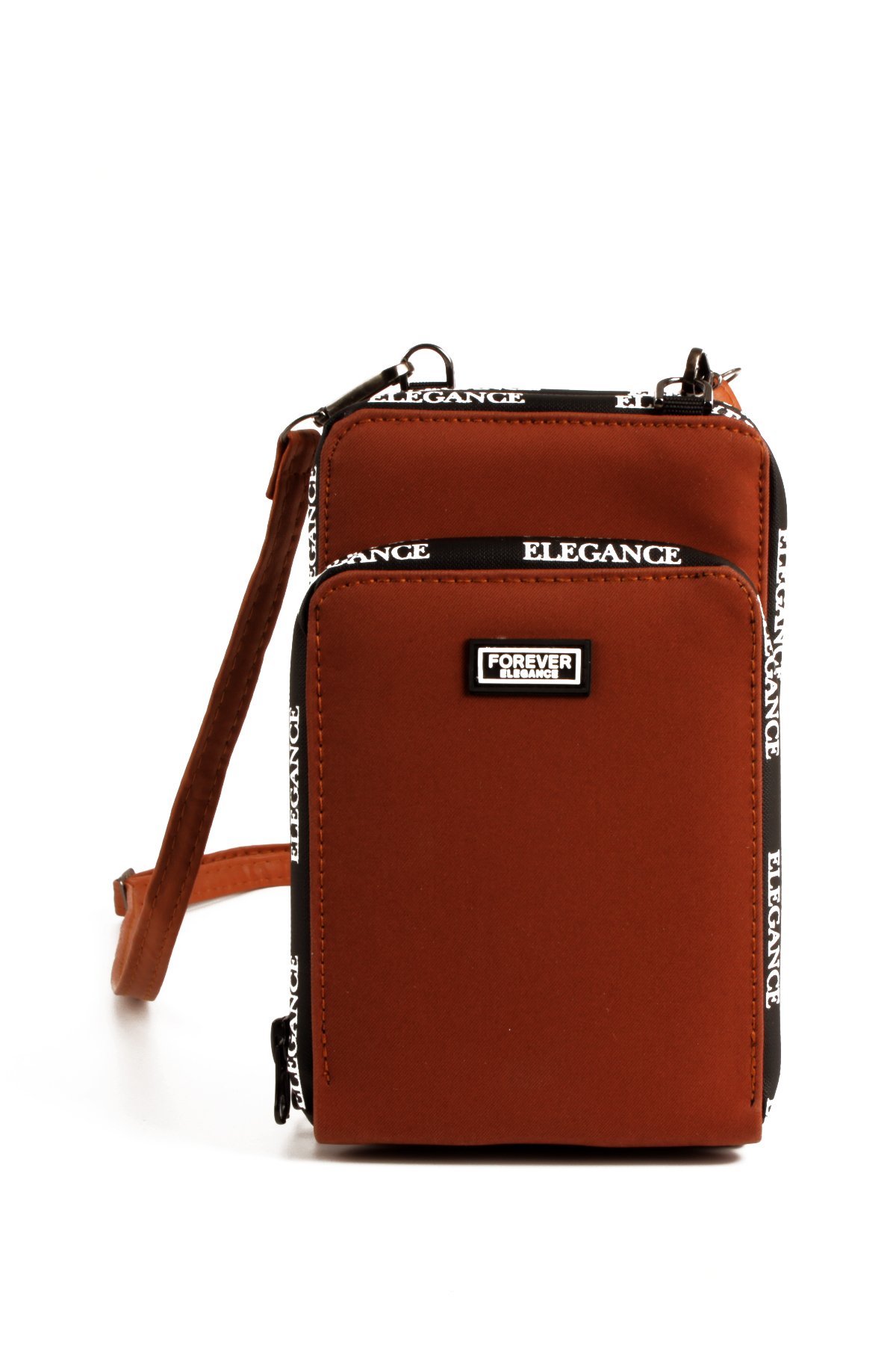 LWE10770-SyhTalhaLuwwe Bag'sKadın Üç Bölmeli Kartlıklı Telefon Bölmeli Destekli Kasa Yazı Detaylı Omuz Çantası (10770)