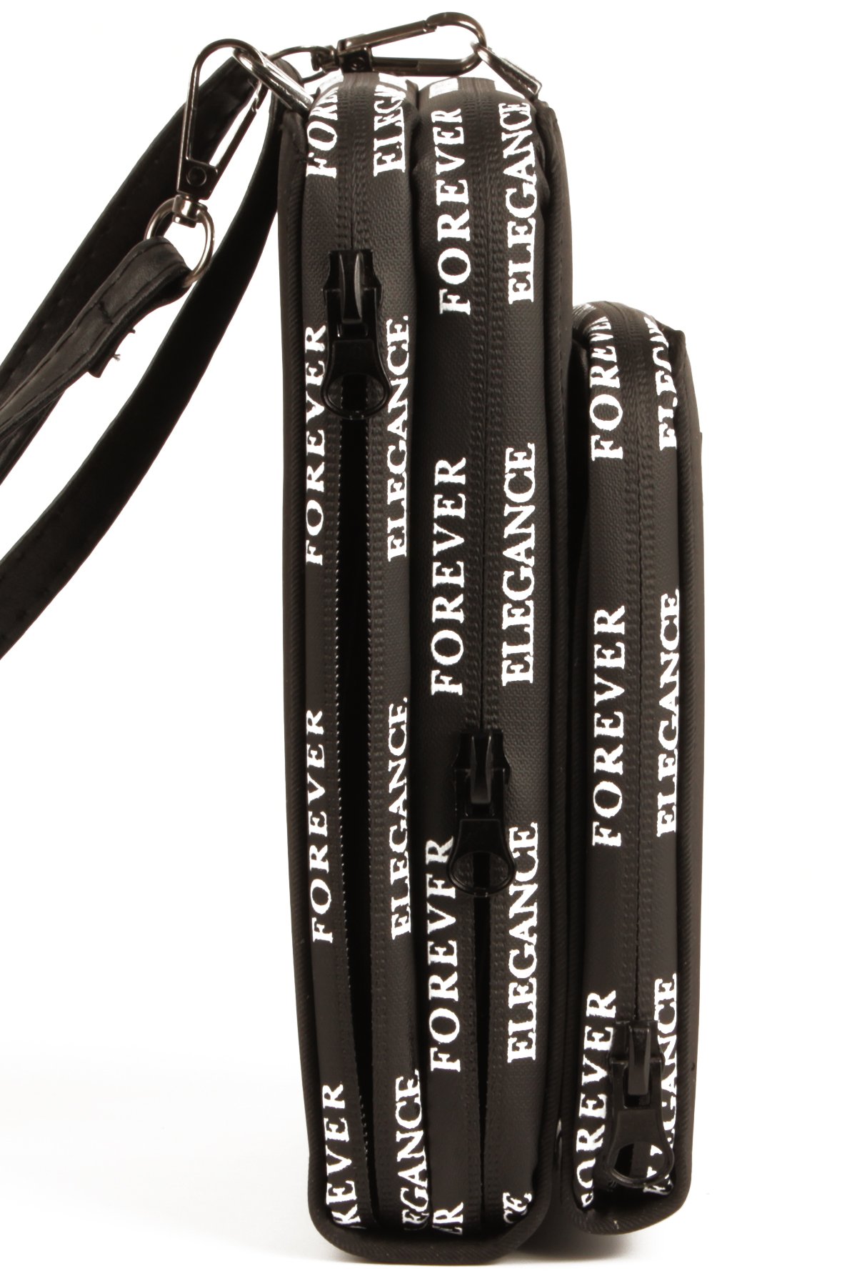 LWE10770-SyhTalhaLuwwe Bag'sKadın Üç Bölmeli Kartlıklı Telefon Bölmeli Destekli Kasa Yazı Detaylı Omuz Çantası (10770)