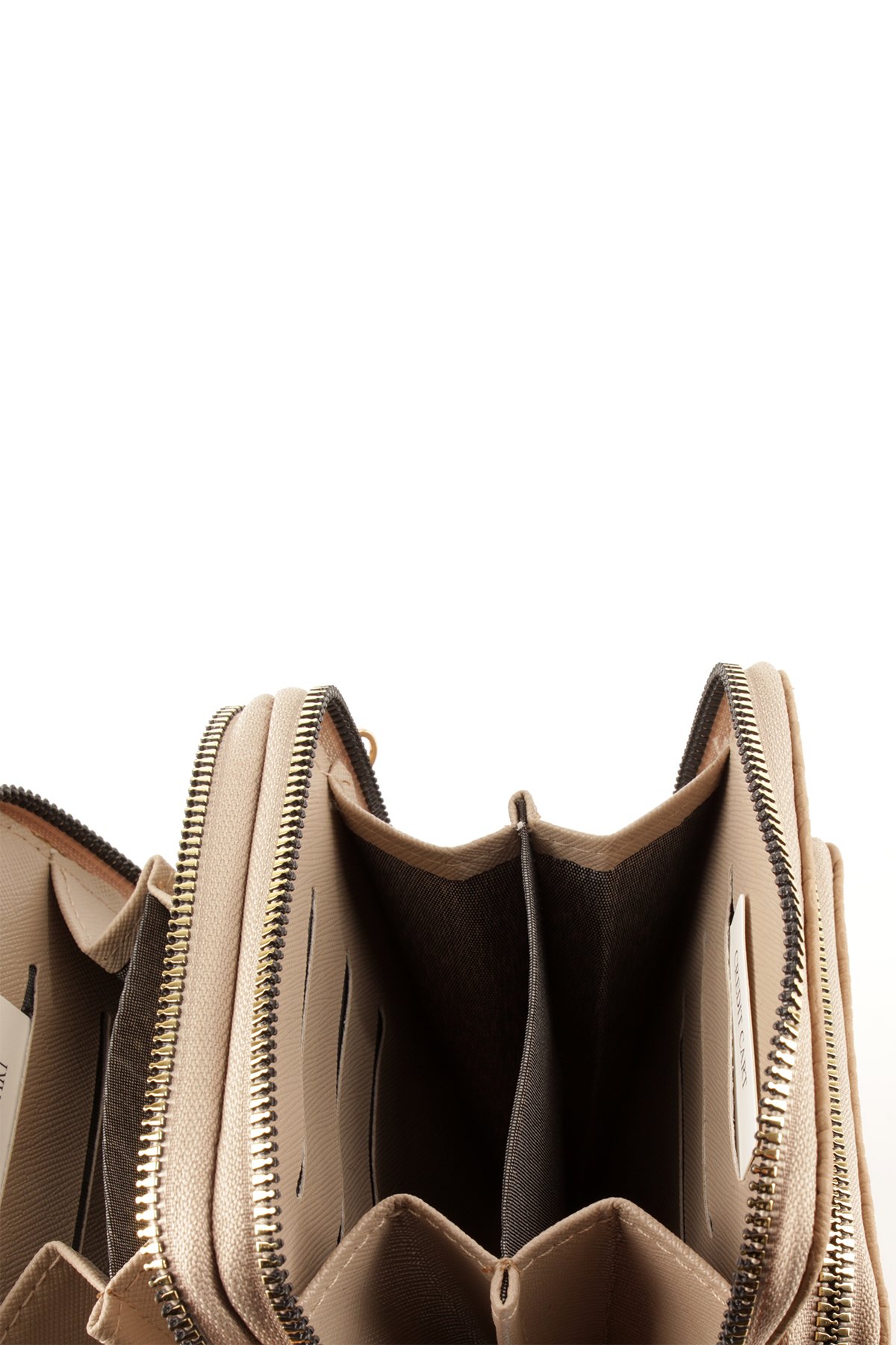 LWE1761-SyhVarLuwwe Bag'sKadın Üç Bölmeli Kartlıklı Telefon Bölmeli Cüzdan Tarz Yazı Detaylı Omuz Çantası (1761)