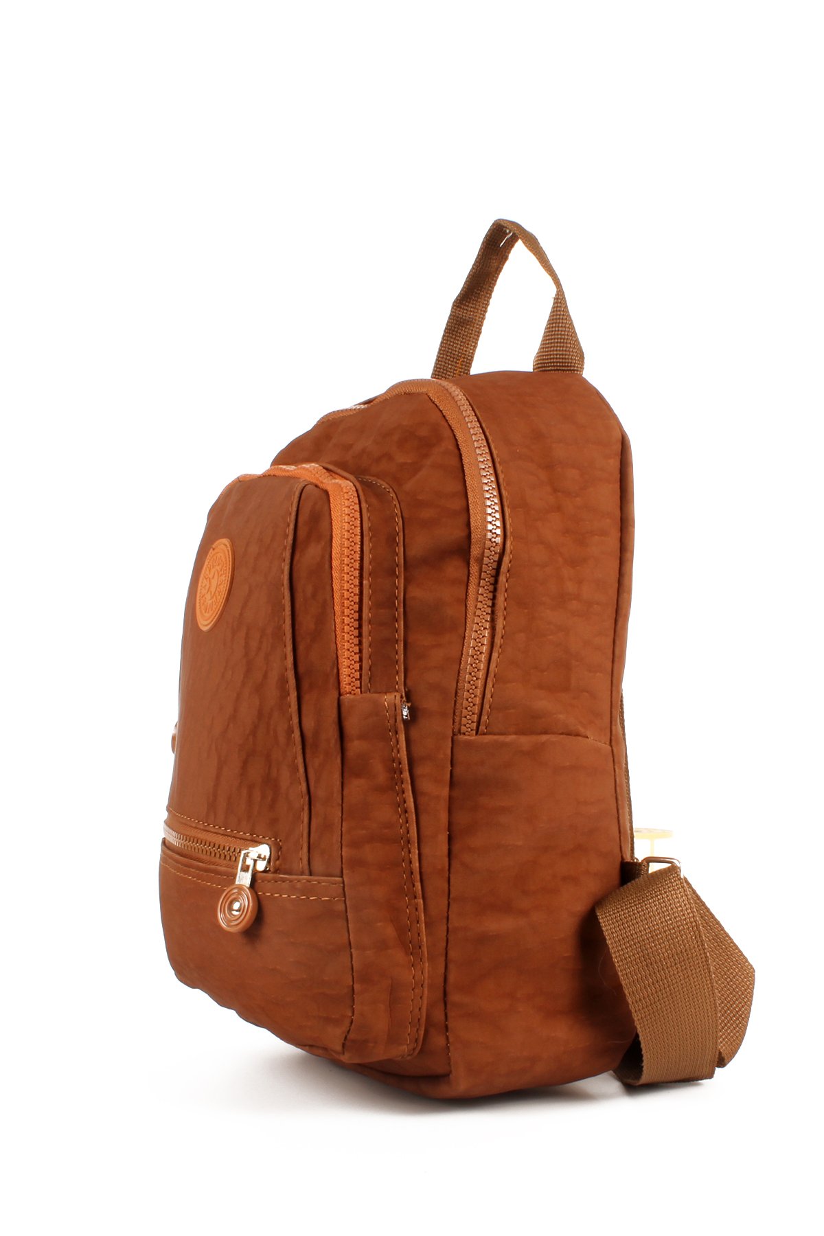 LWE10715-SyhTalhaLuwwe Bag'sKadın Üç Bölmeli Kolon Askılı Krinkıl Kumaş Sırt Çantası (10715)