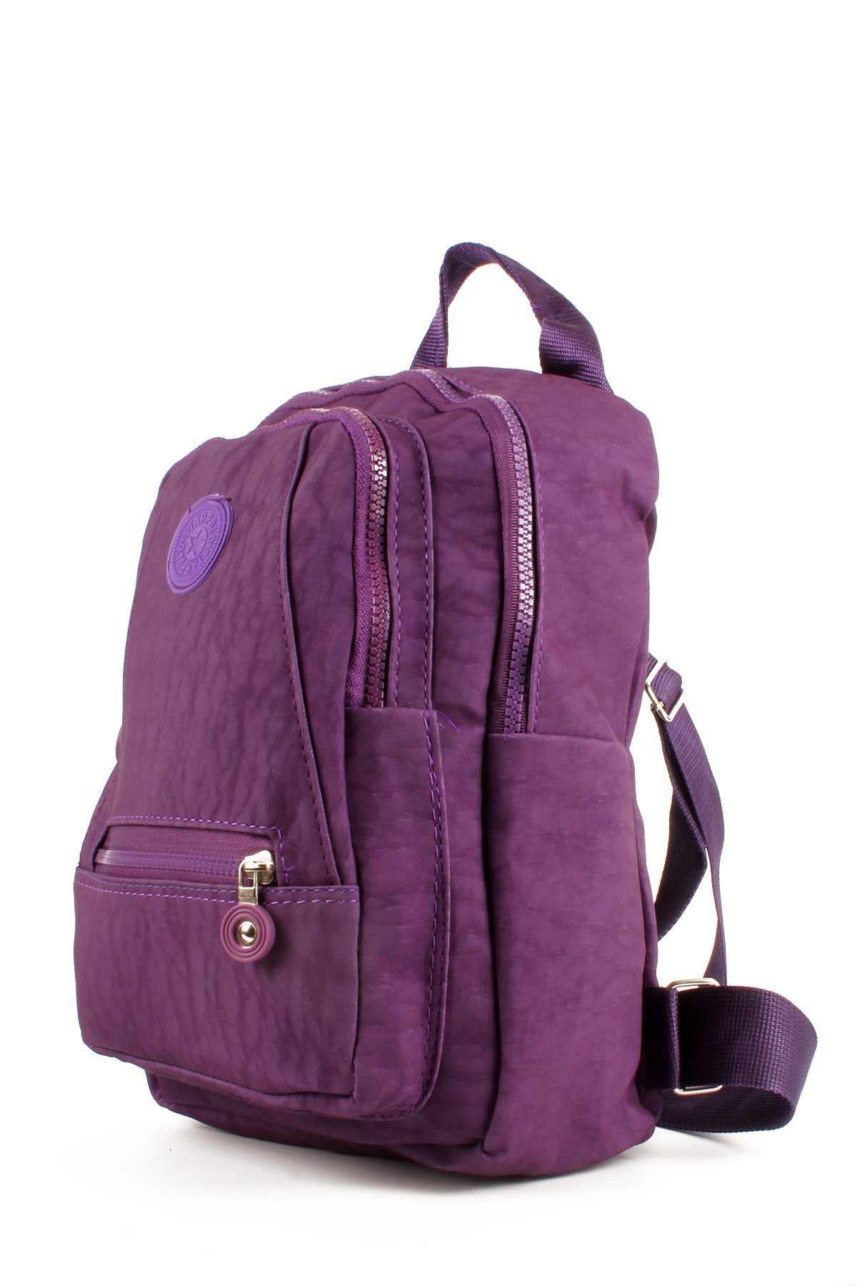 LWE10715-SyhTalhaLuwwe Bag'sKadın Üç Bölmeli Kolon Askılı Krinkıl Kumaş Sırt Çantası (10715)